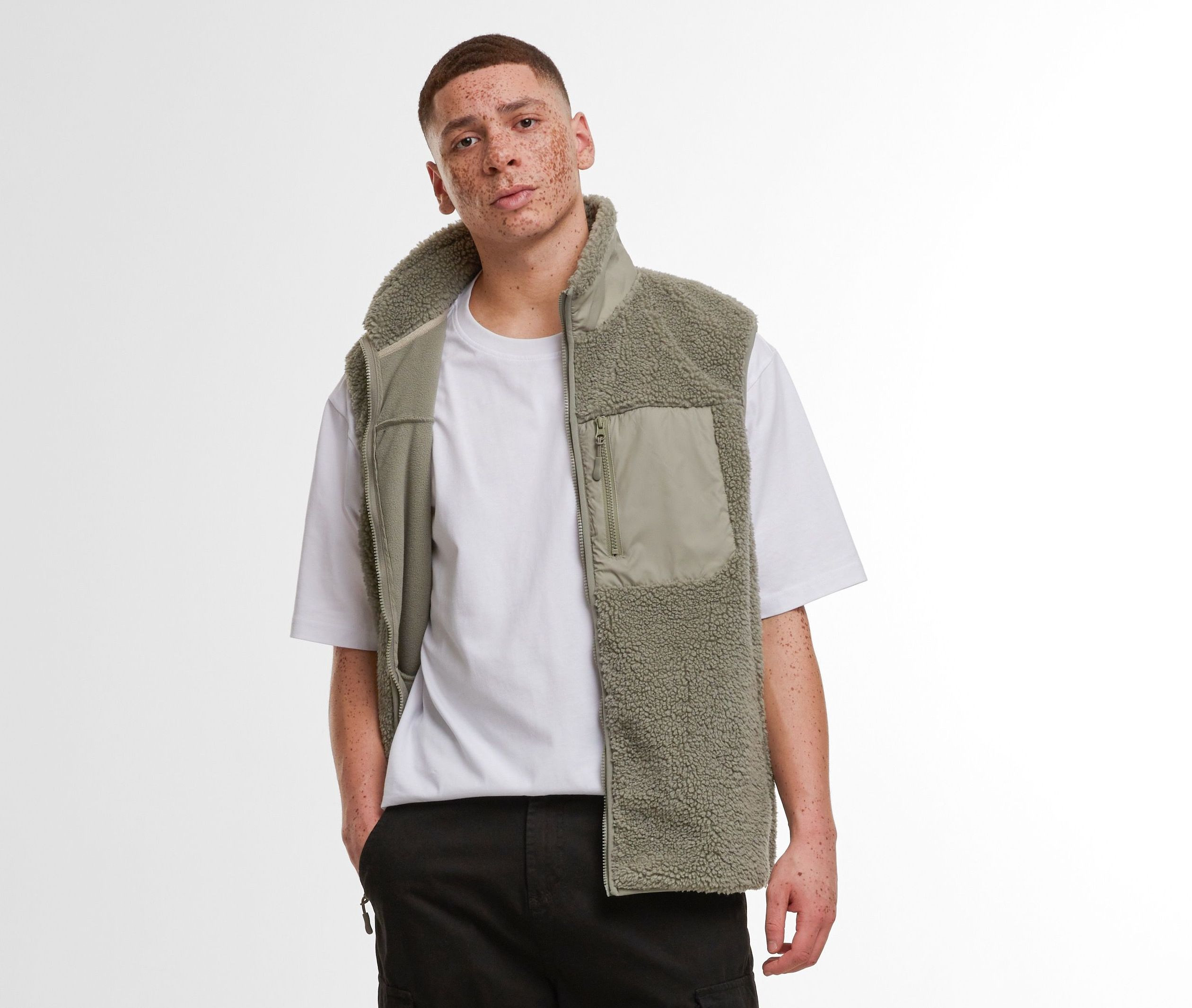 BONDED SHERPA VEST