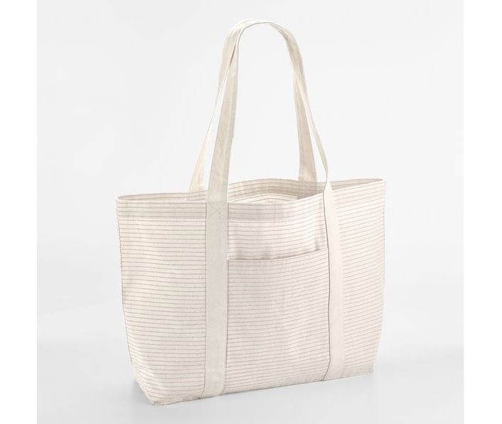 STRIPED ORGANIC COTTON SHOPPER