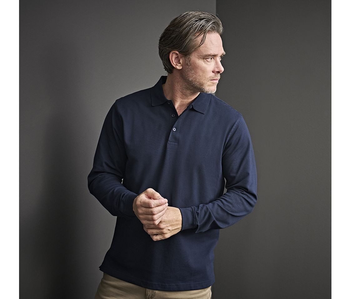 LUXURY STRETCH LONG SLEEVE POLO
