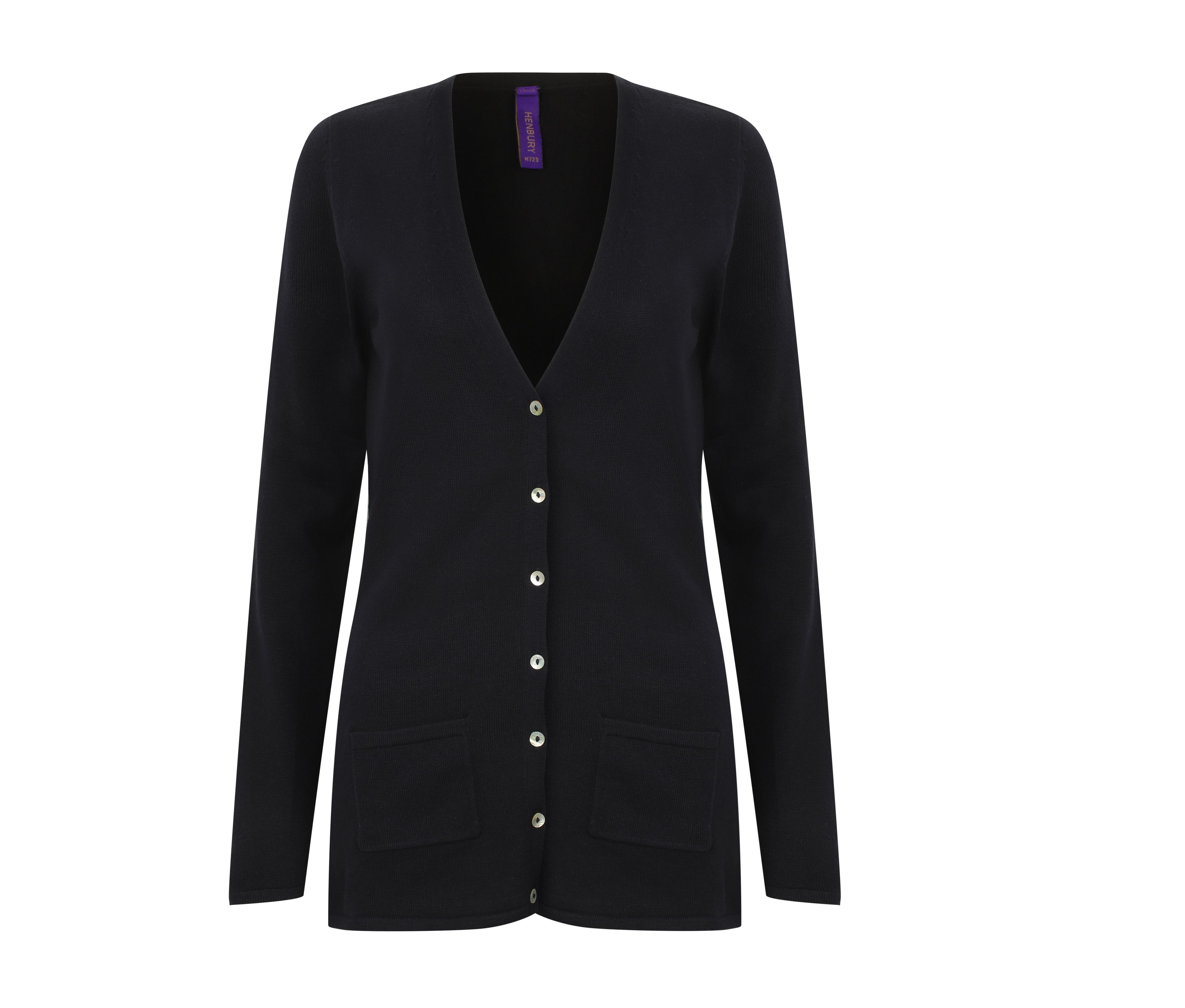 LADIES V BUTTON CARDIGAN