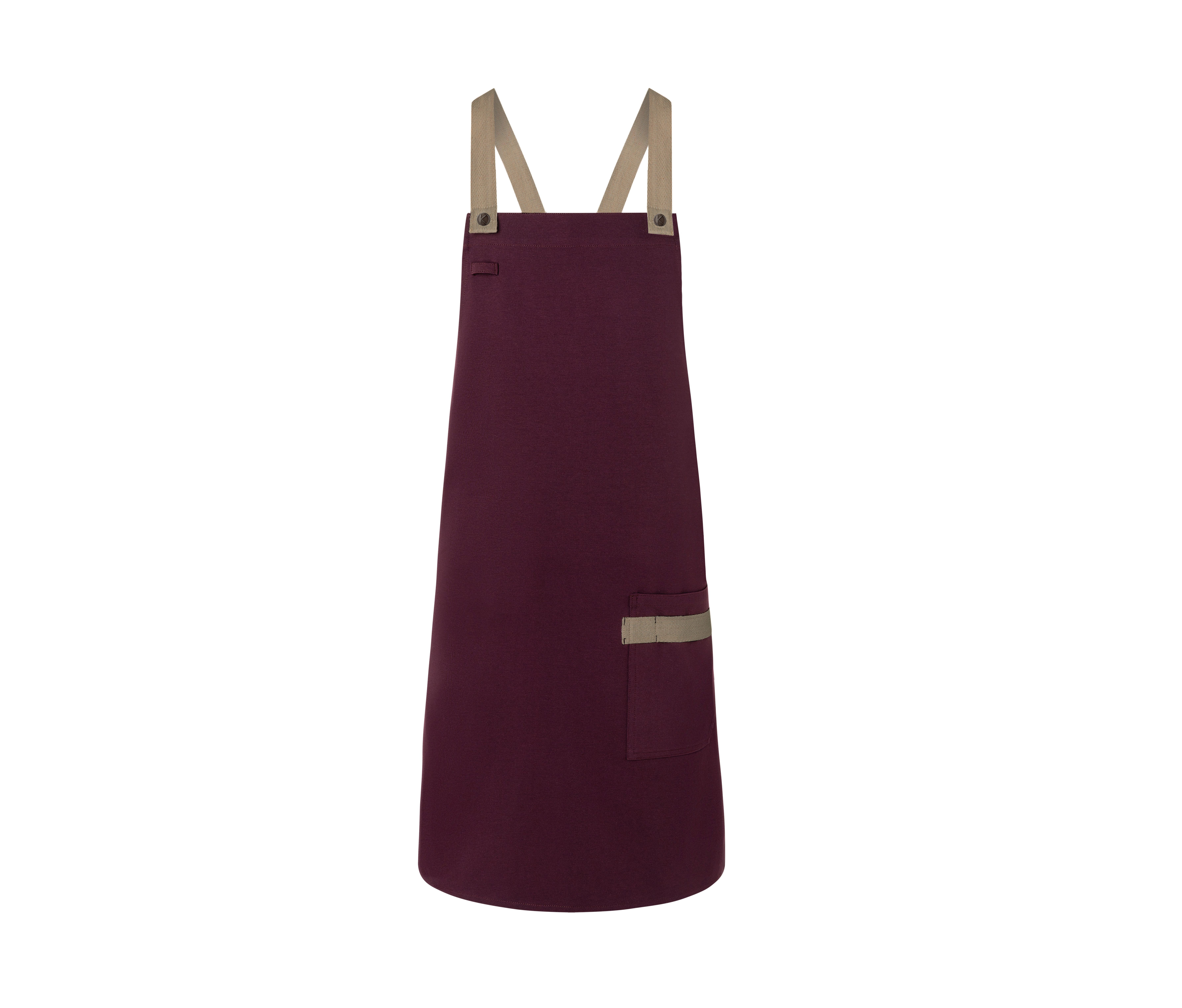 Bib Apron Urban-Look with Cross Straps and Pocket