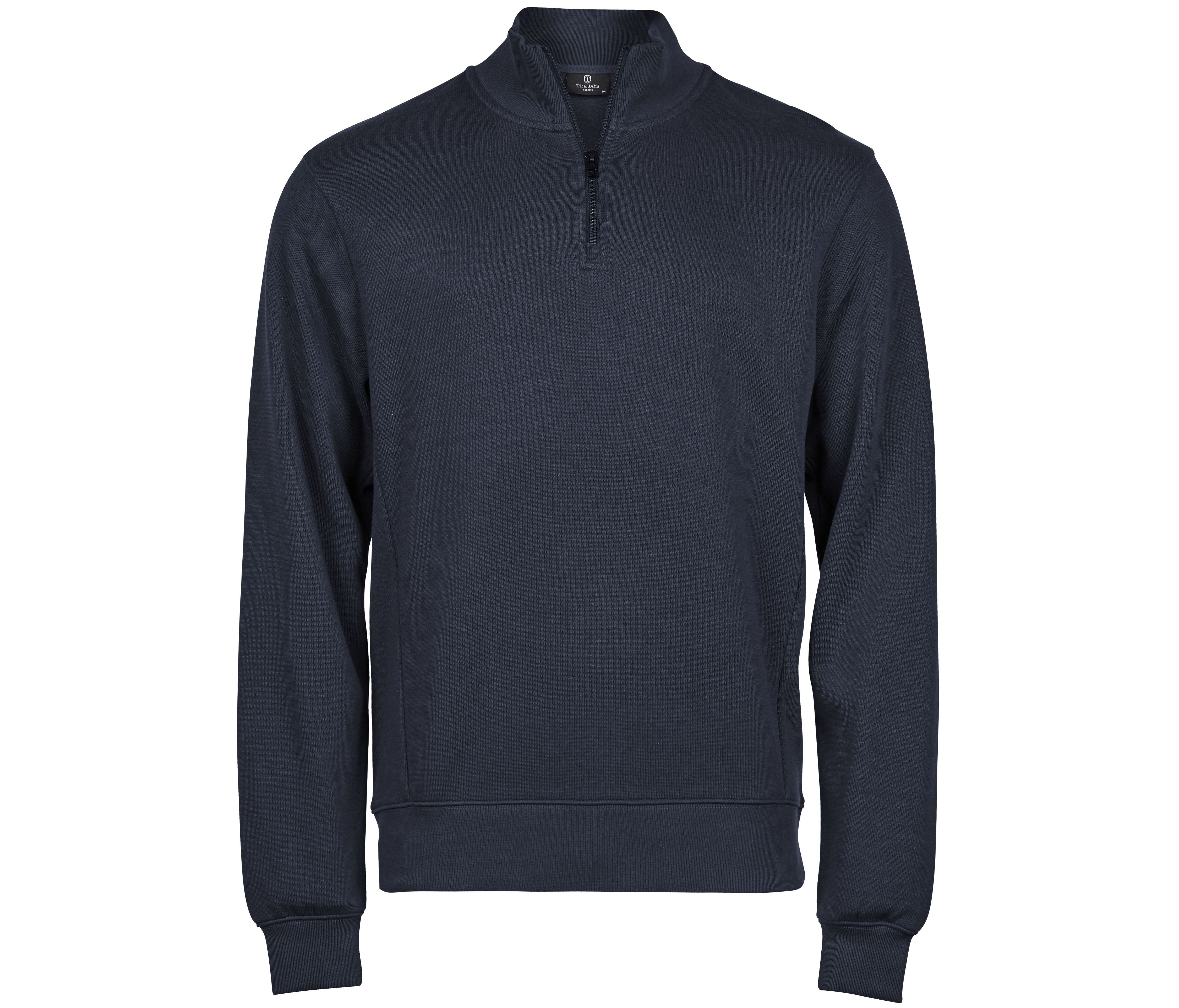 RIBBED INTERLOCK HALF ZIP