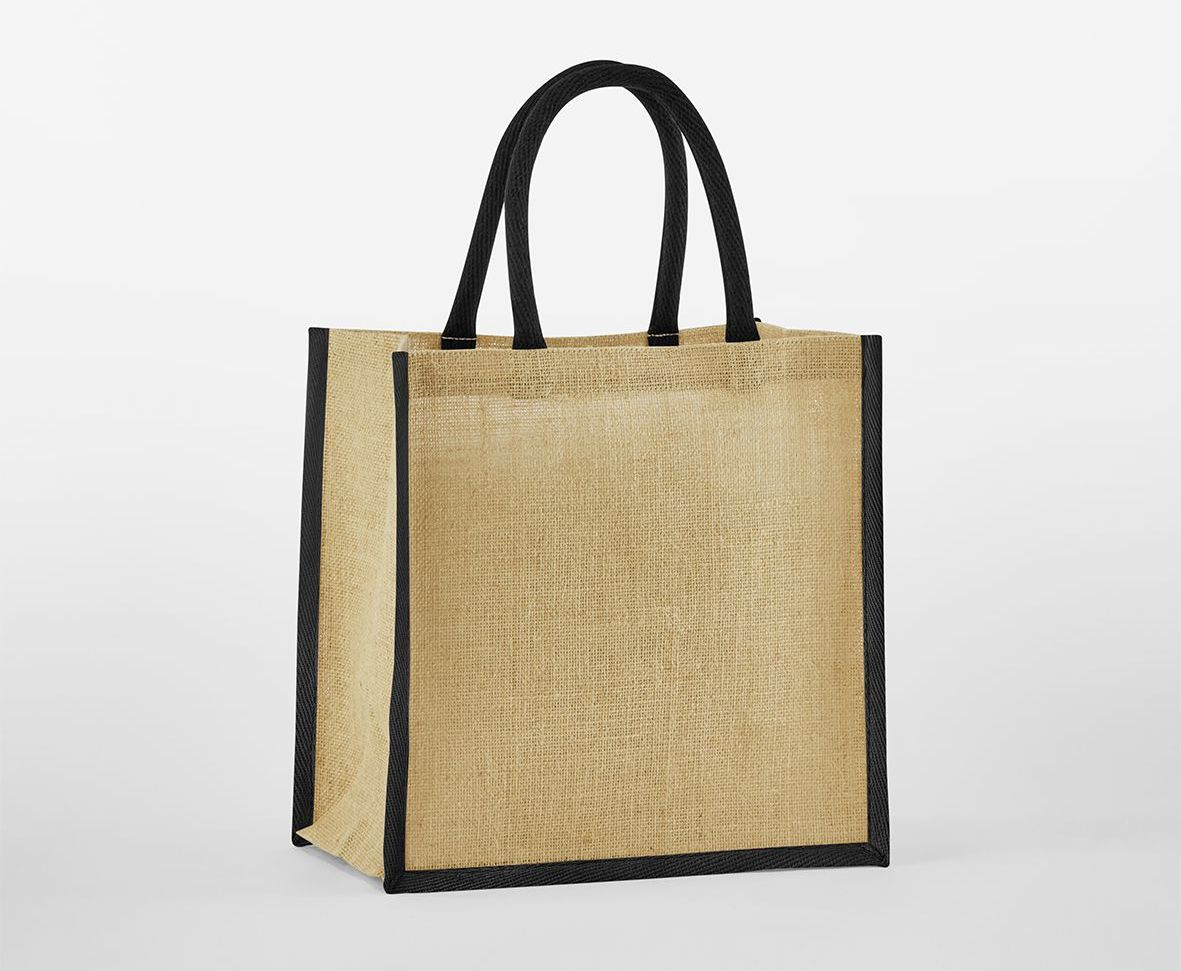 NATURAL STARCHED JUTE MINI GIFT BAG