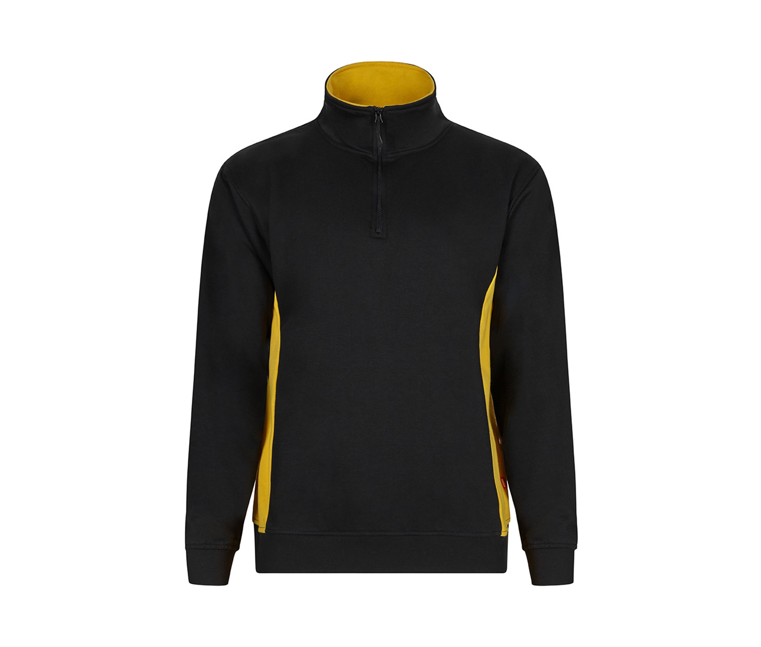 TWO-TONE HALF-ZIP SWEATSHIRT