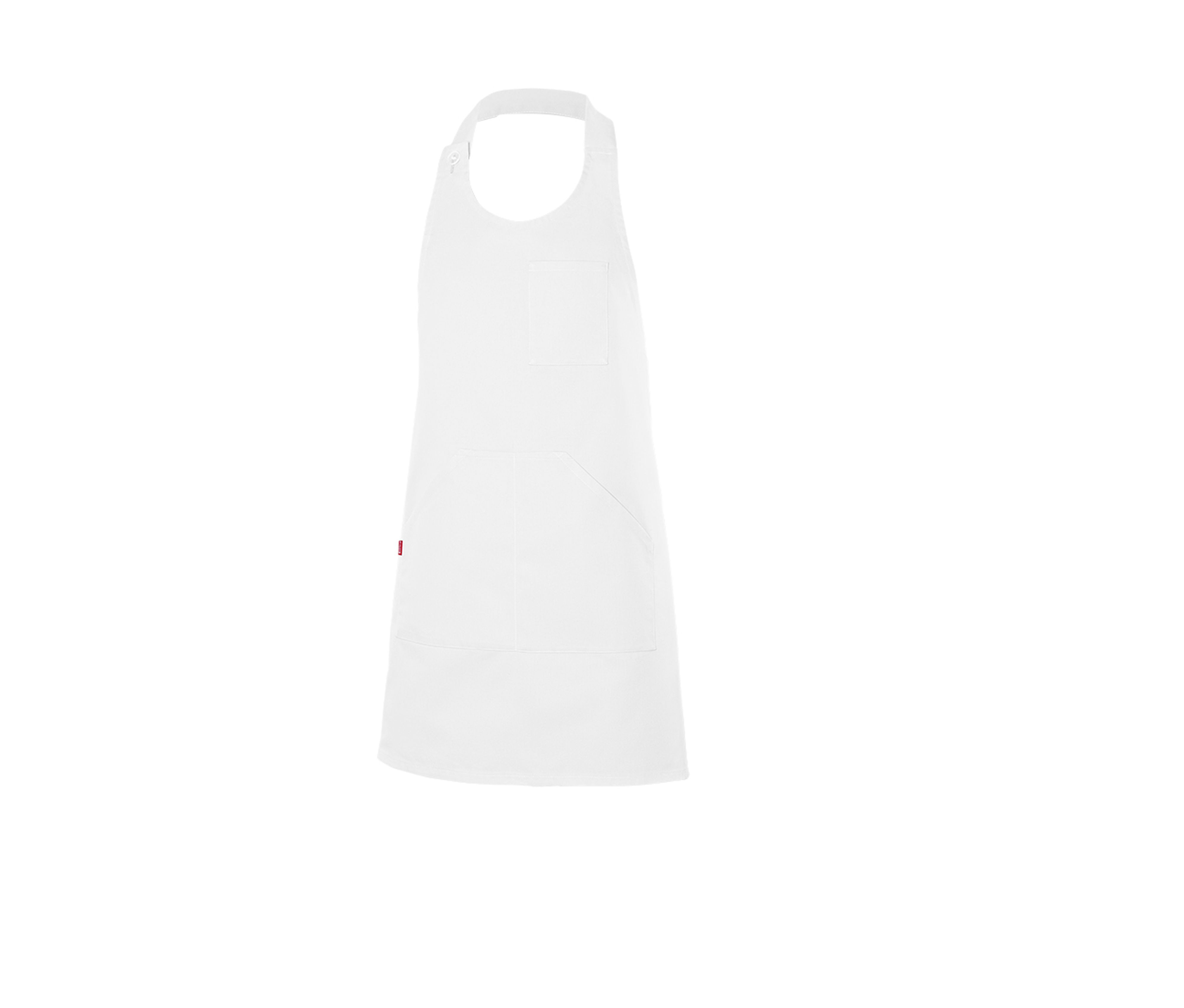 SHORT BUTTONED BIB APRON