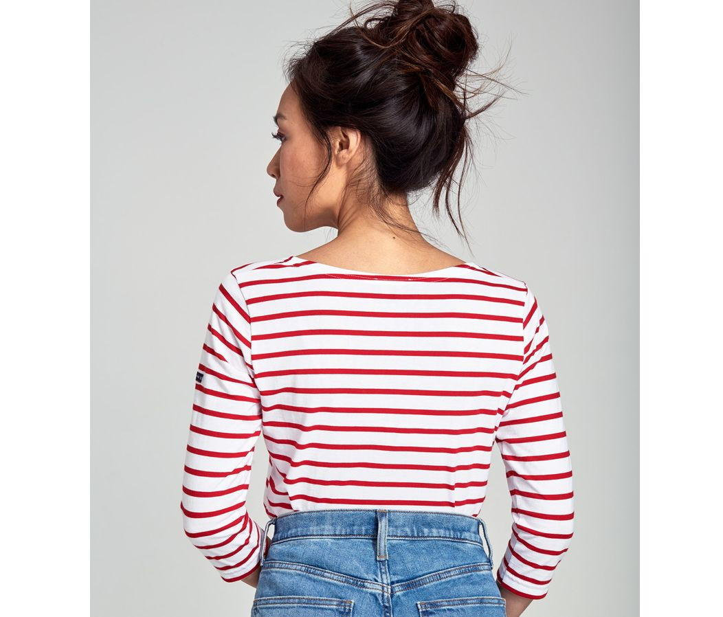 SHIRT IM MARINE-STIL 3/4 ARMELN "CAP COZ"