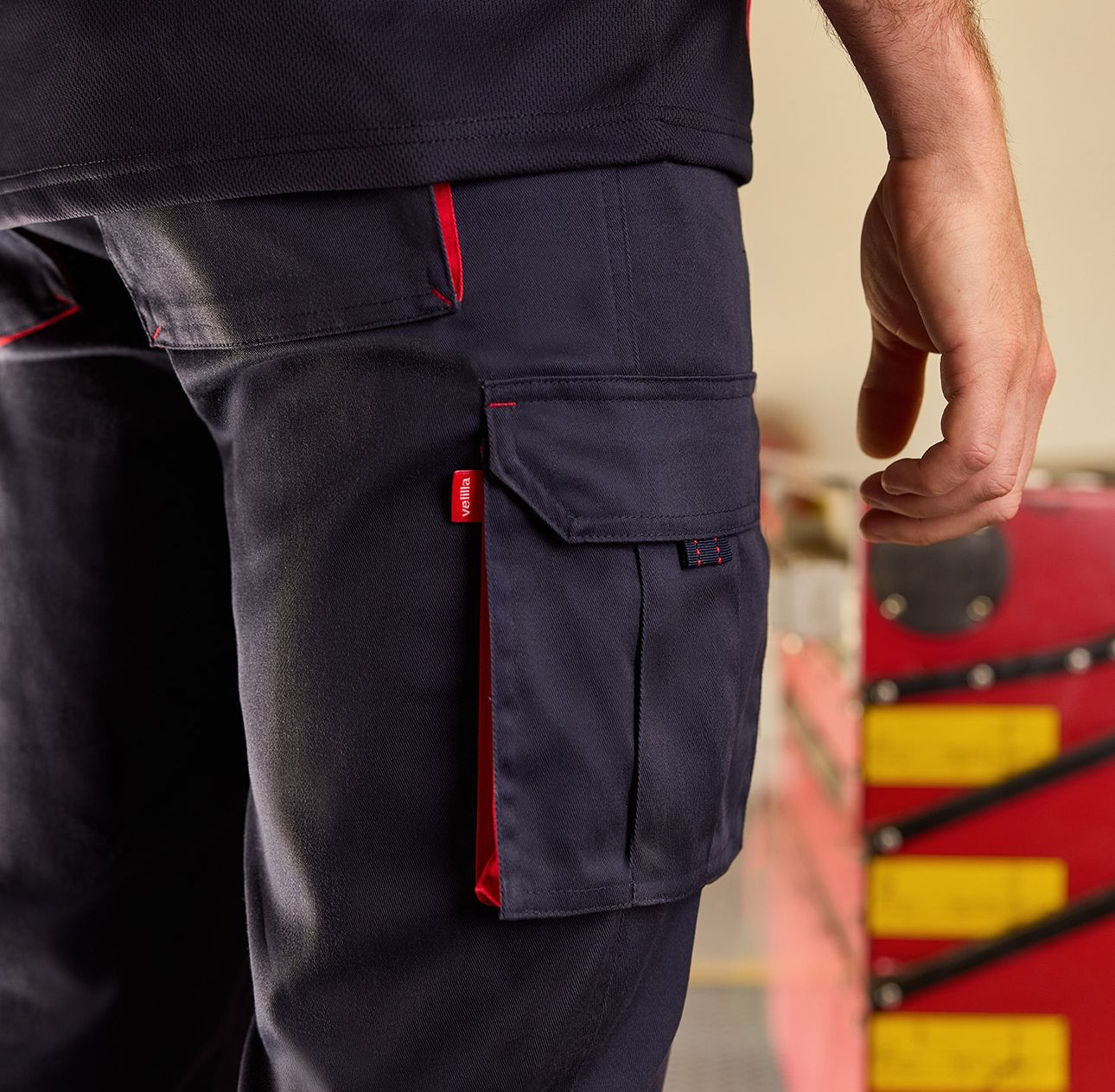 TWO-TONE STRETCH TROUSERS