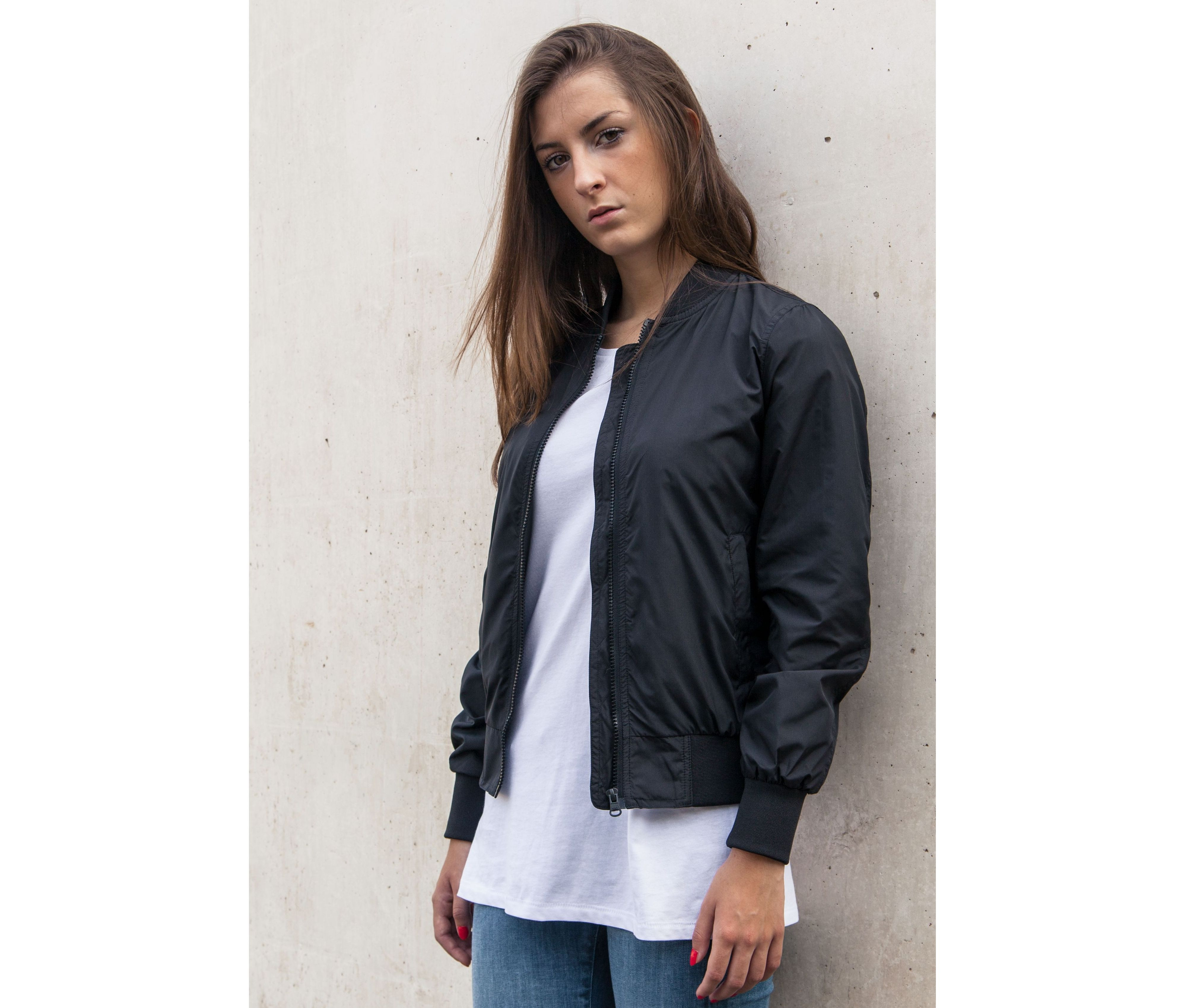 LADIES NYLON BOMBER JACKET
