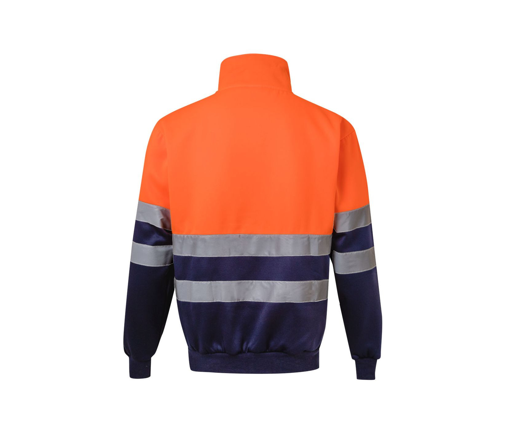 TWO-TONE HIGH VISIBILITY ZIP SWEATSHIRT