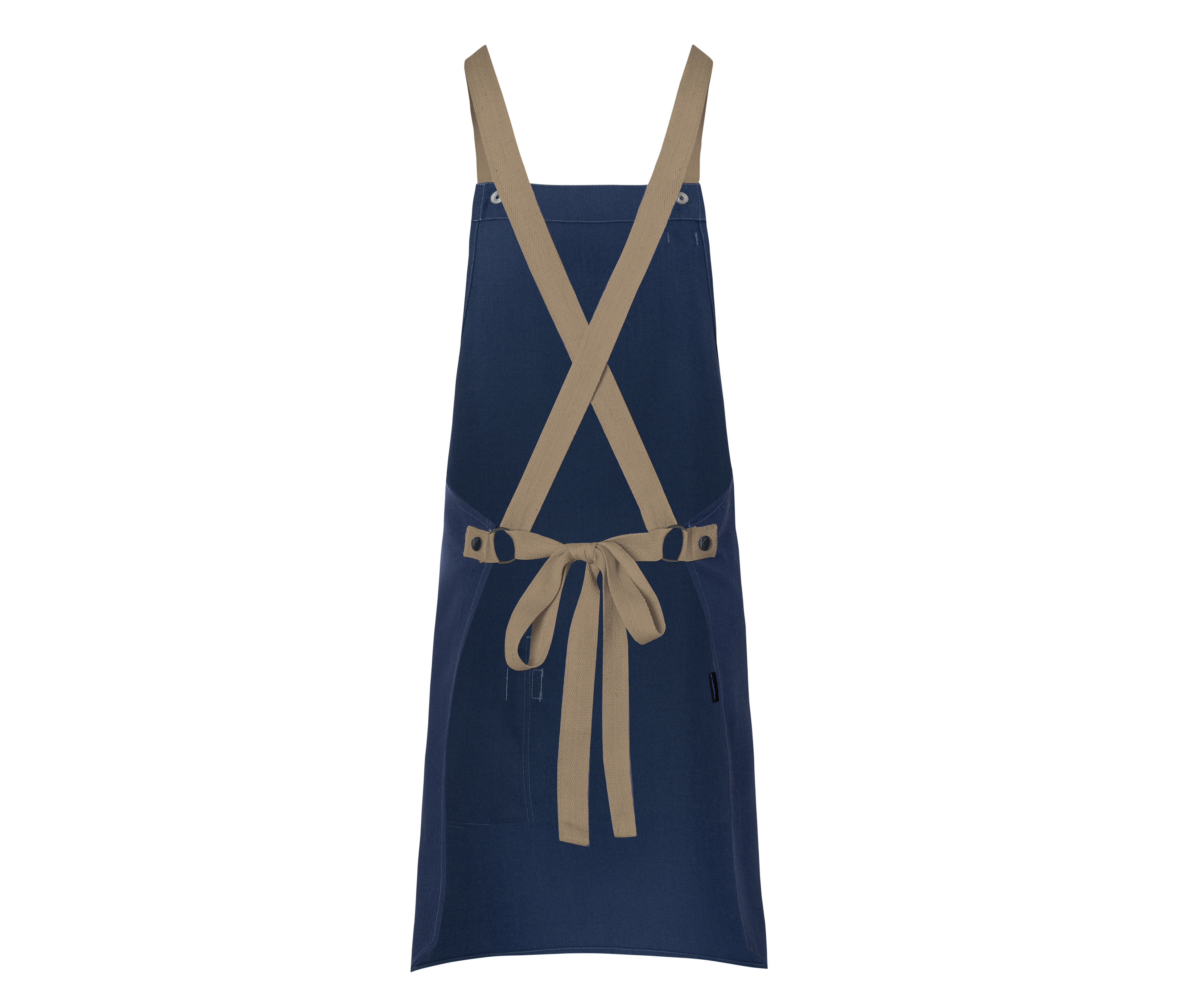 Bib Apron Urban-Look with Cross Straps and Pocket