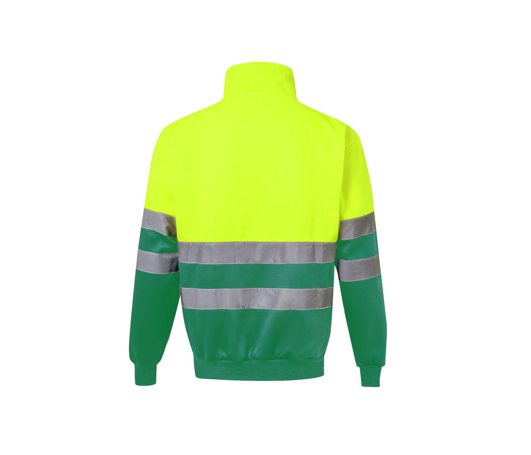 TWO-TONE HIGH VISIBILITY ZIP SWEATSHIRT