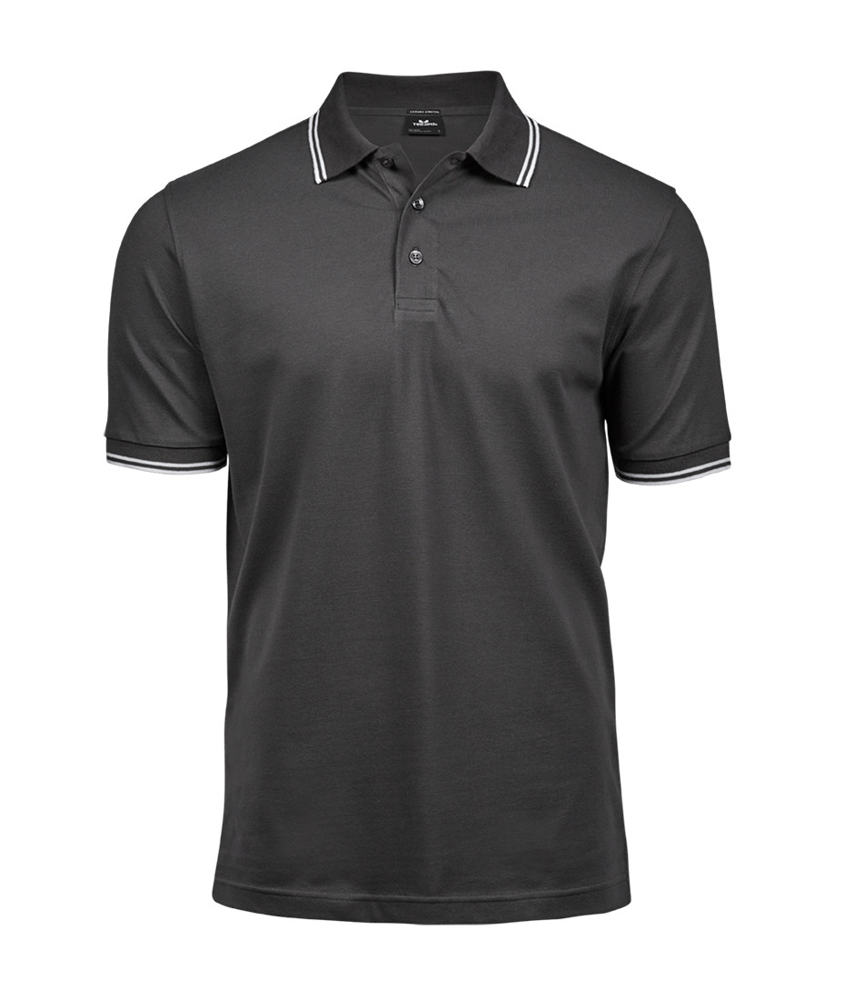 LUXURY STRIPE STRETCH POLO