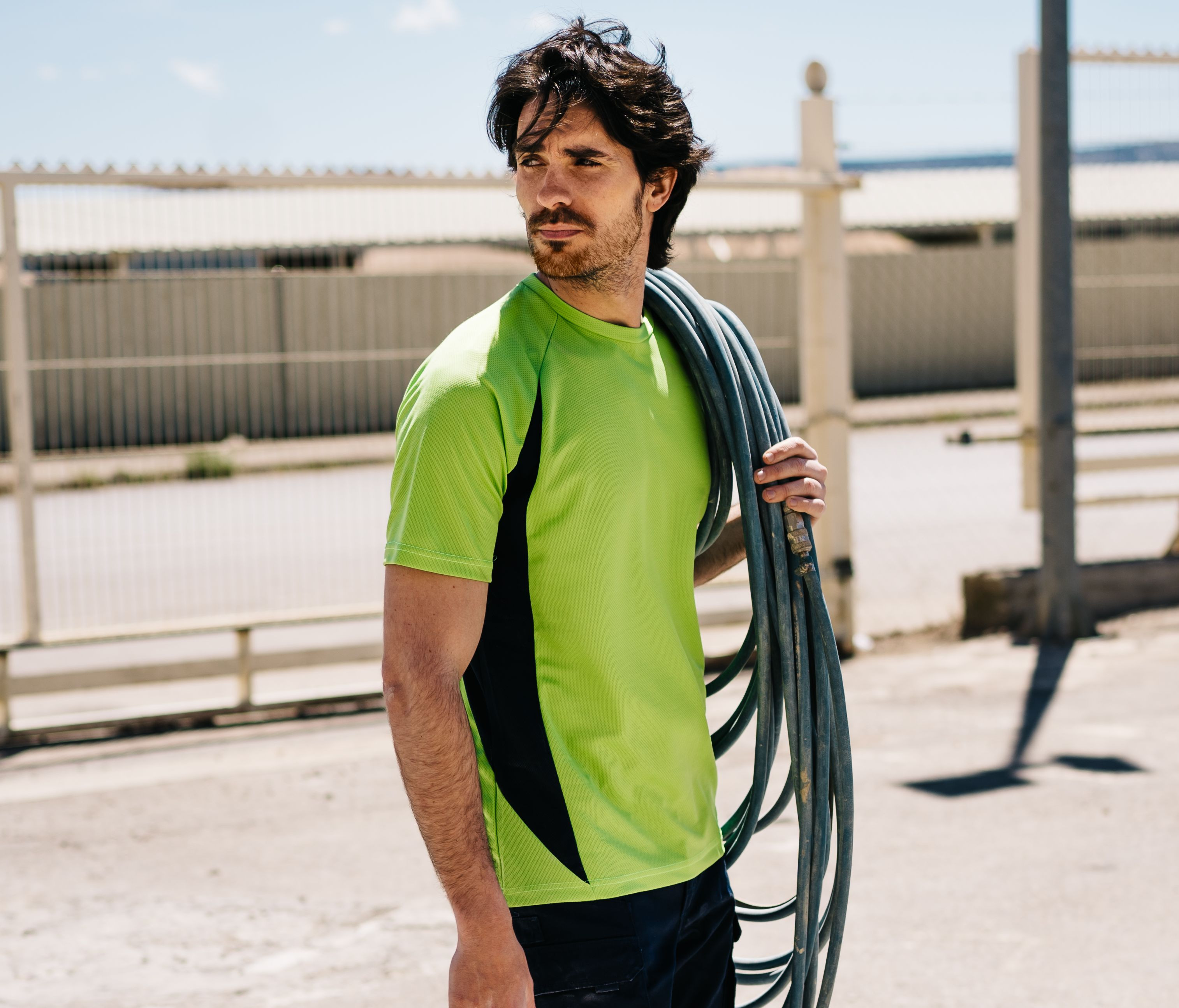 TWO-TONE TECHNICAL T-SHIRT