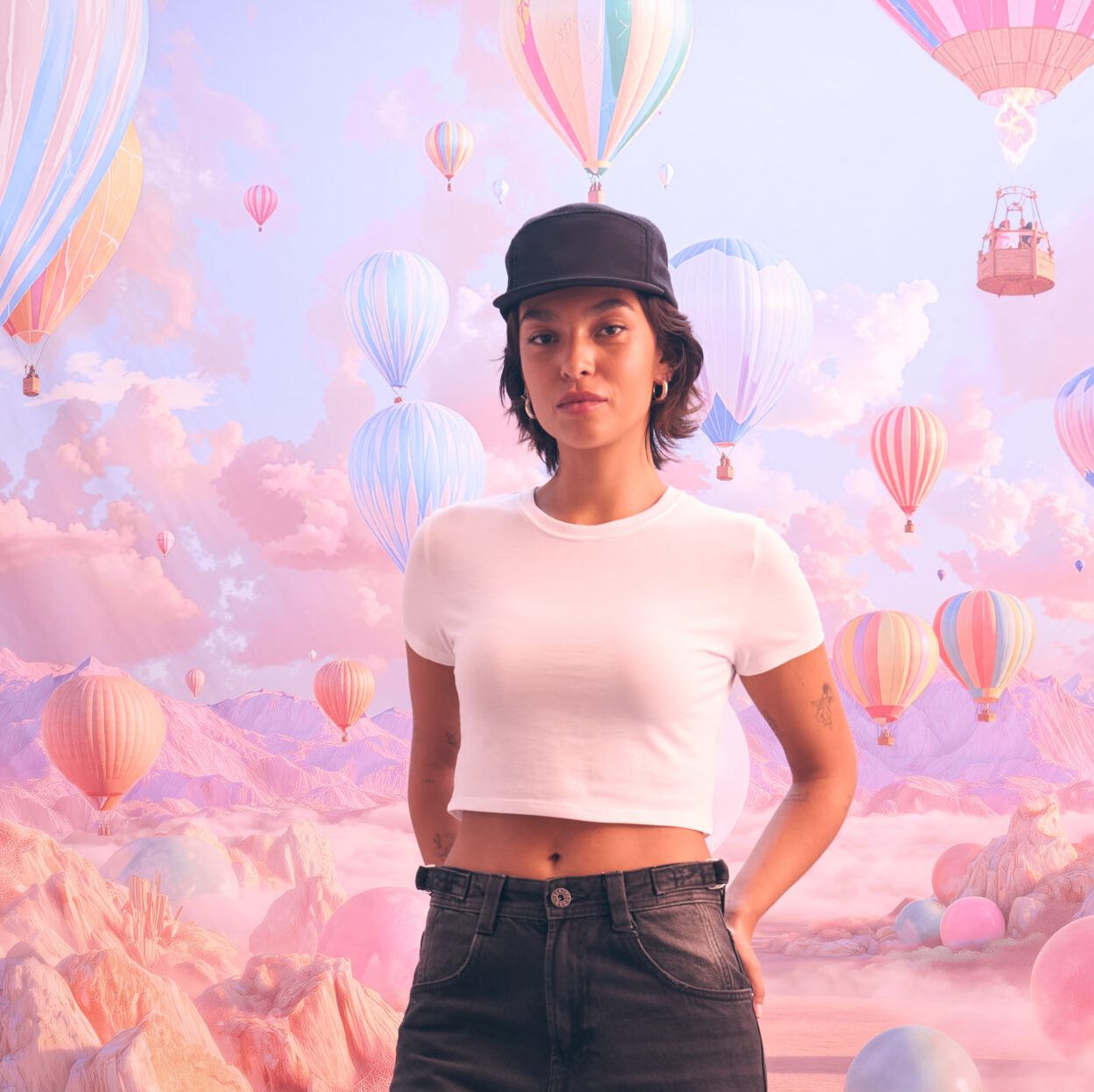 WOMEN'S TRI-BLEND CROPPED T