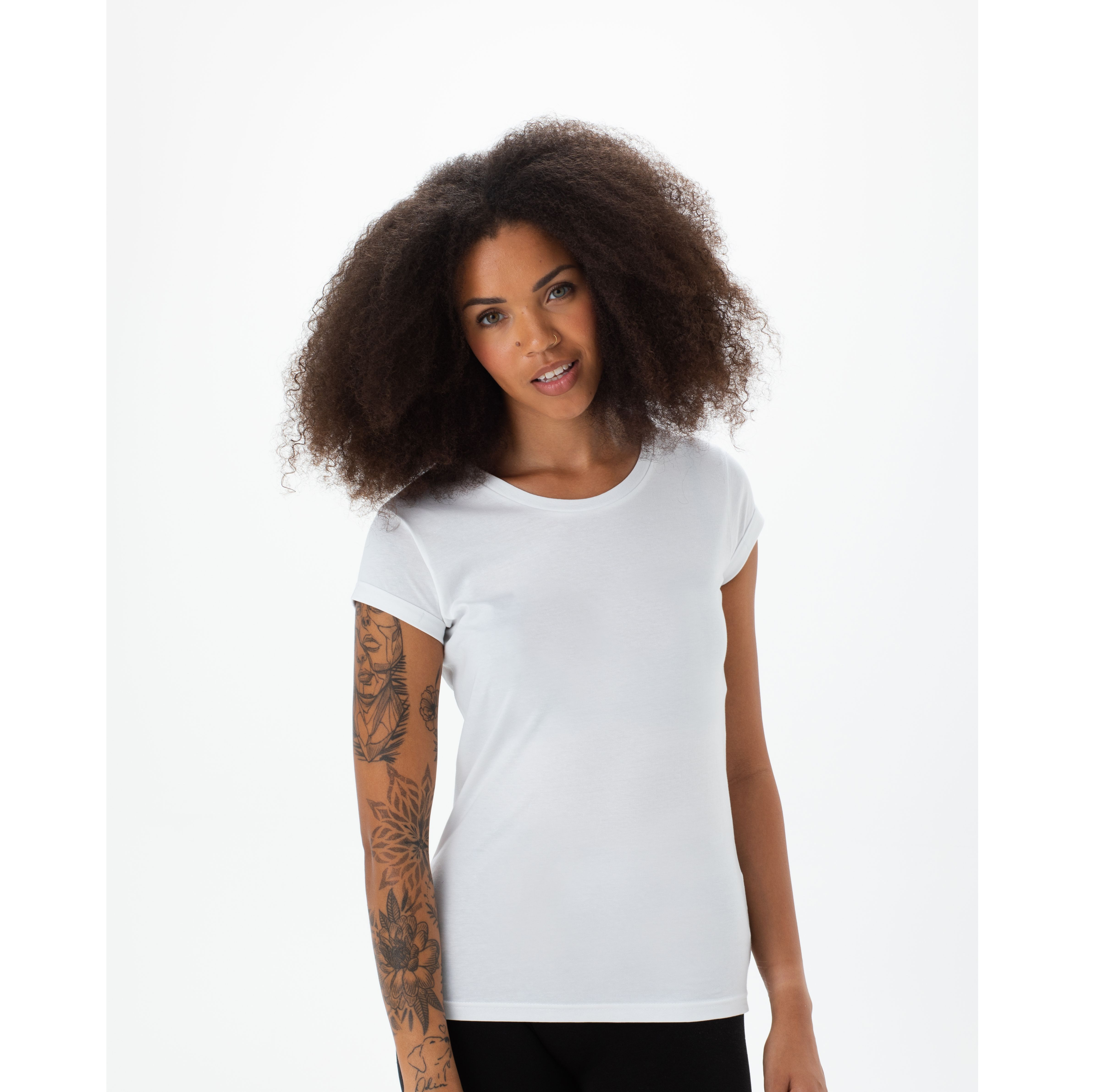 WOMEN'S ROLL SLEEVE T