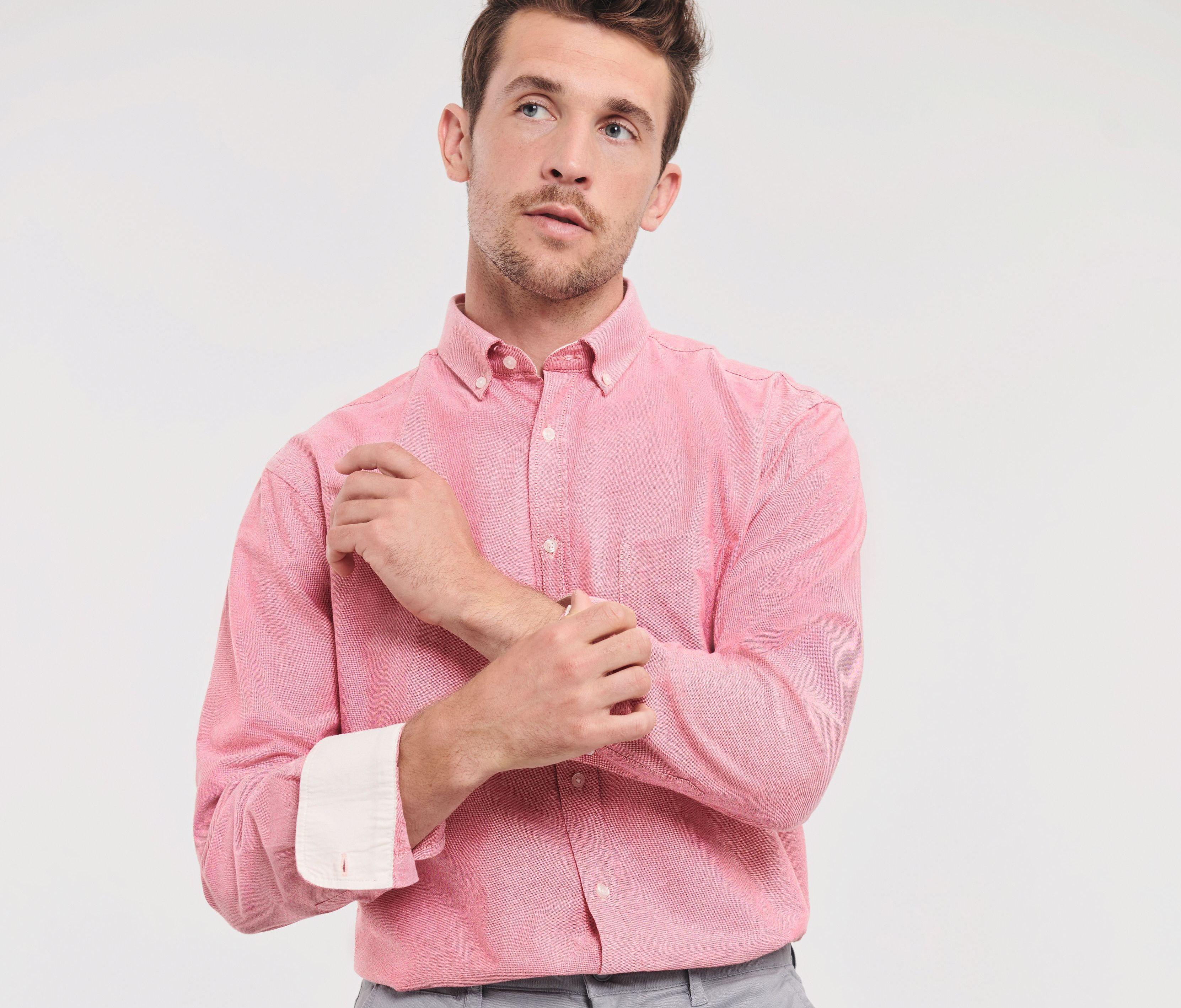 MEN'S LONG SLEEVE TAILORED WASHED OXFORD SHIRT