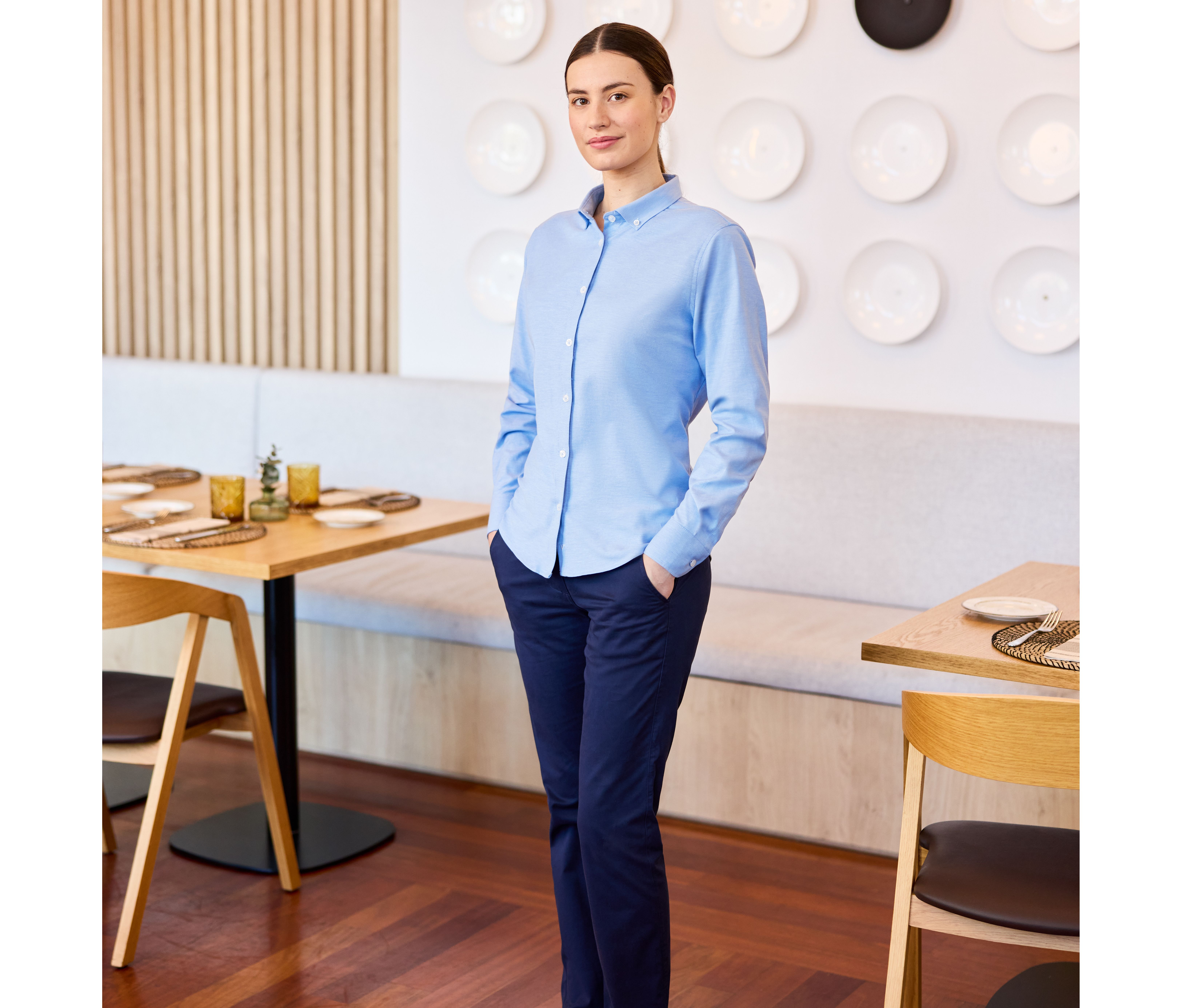 WOMENS' CHINO STRETCH TROUSERS