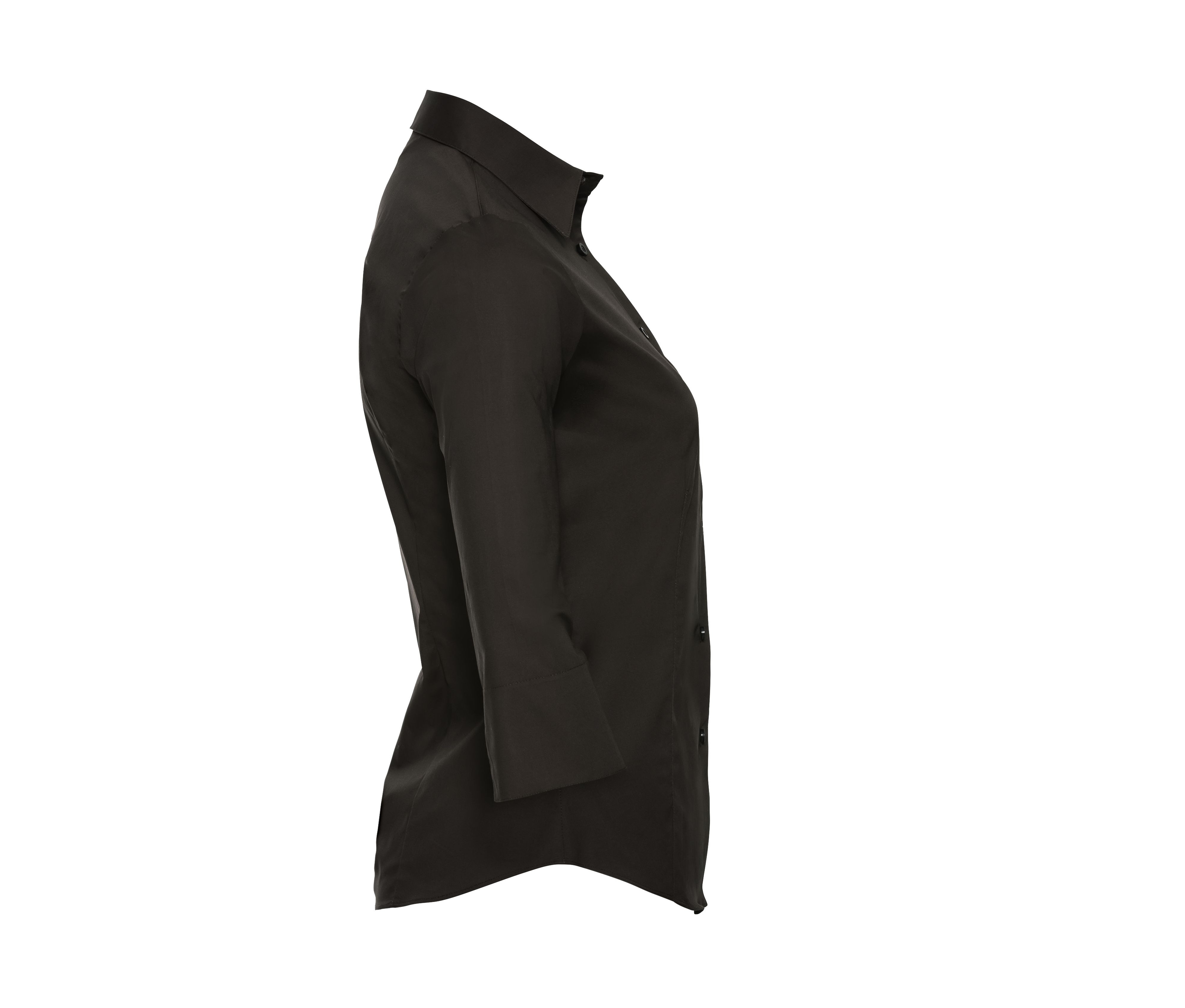 LADIES' 3/4 SLEEVE FITTED STRETCH SHIRT