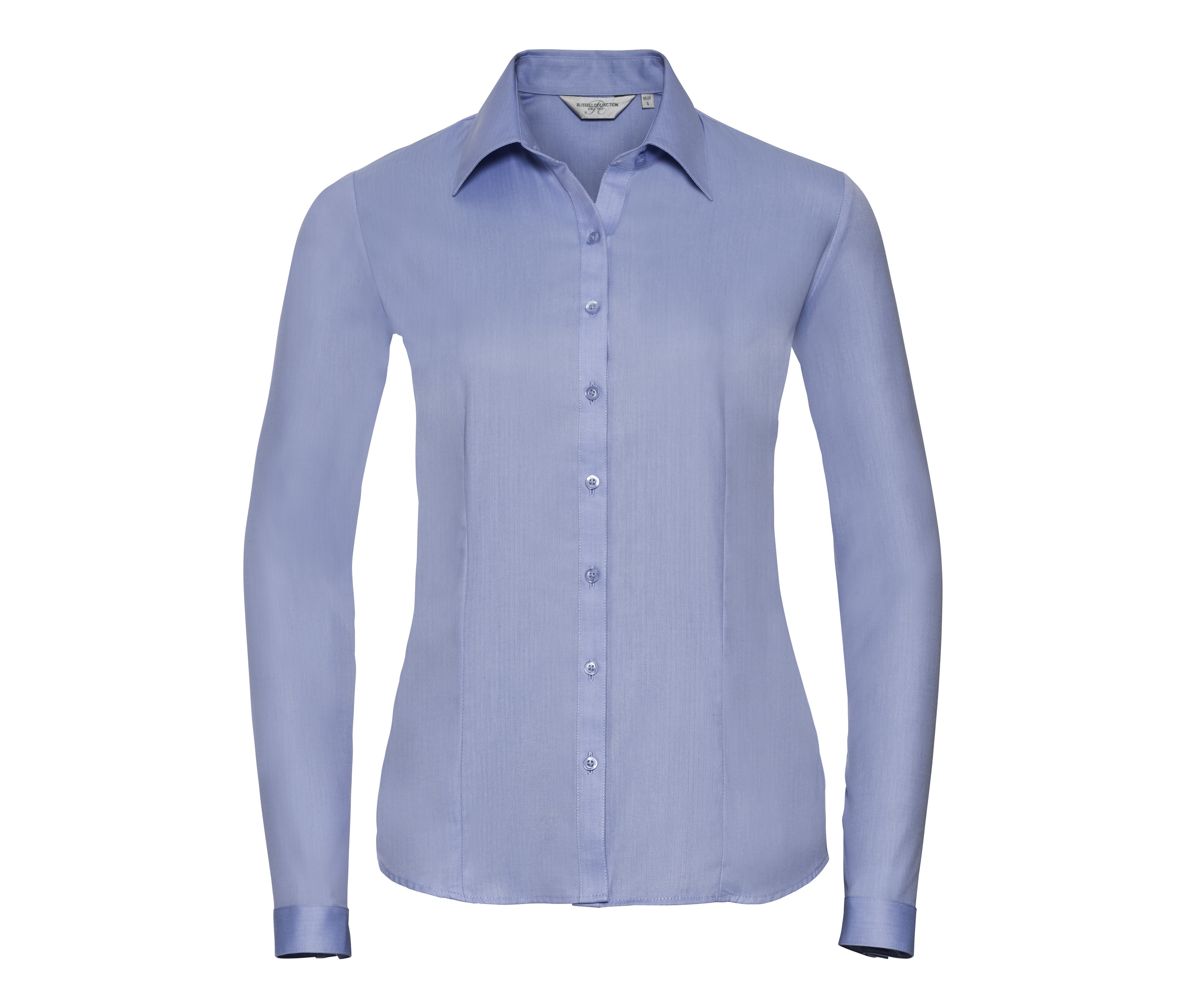 LADIES' LONG SLEEVE TAILORED HERRINGBONE SHIRT