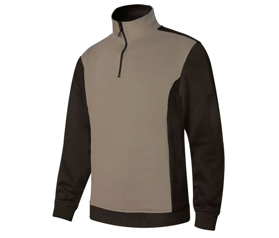 TWO-TONE HALF ZIP SWEATSHIRT