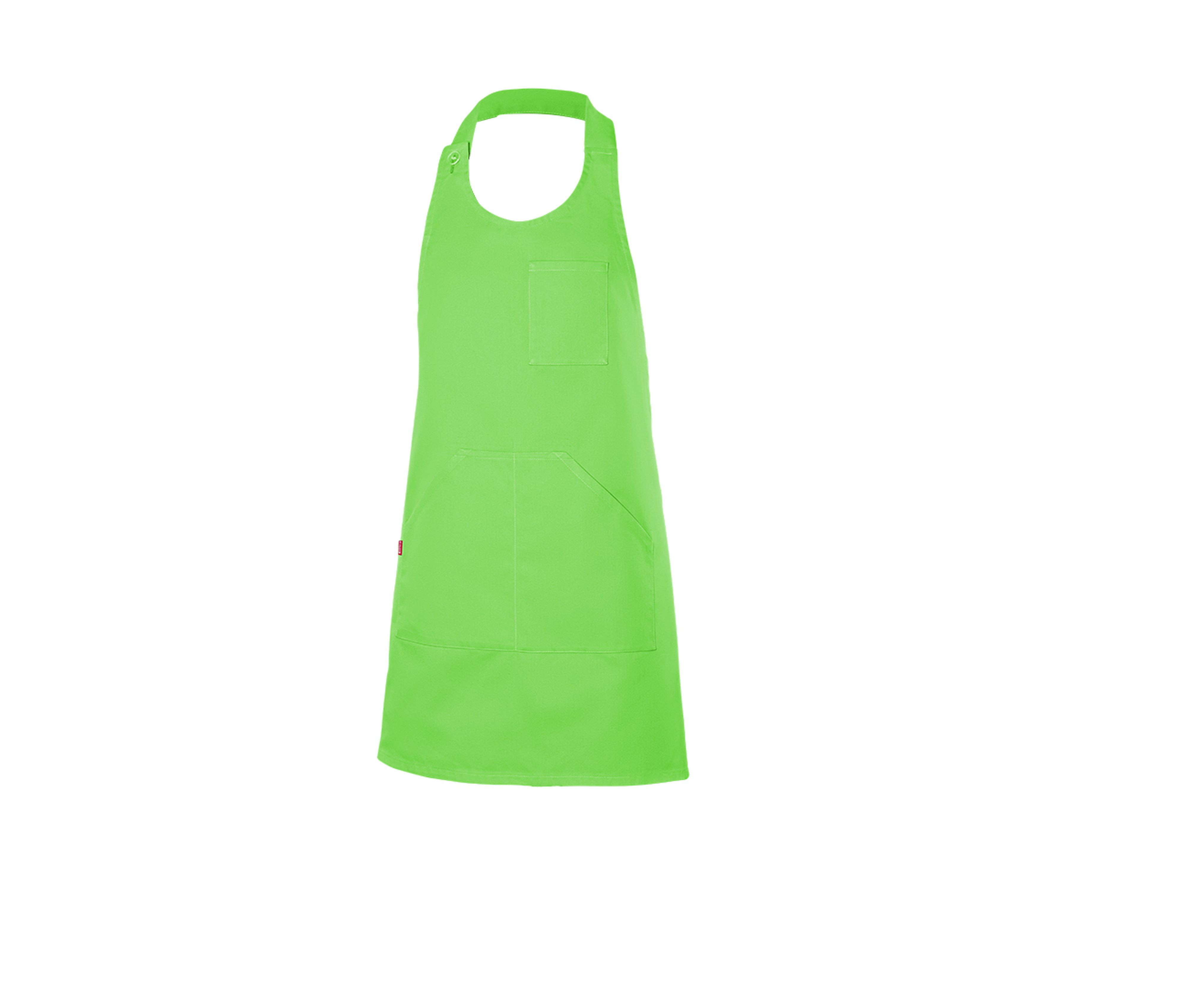 SHORT BUTTONED BIB APRON
