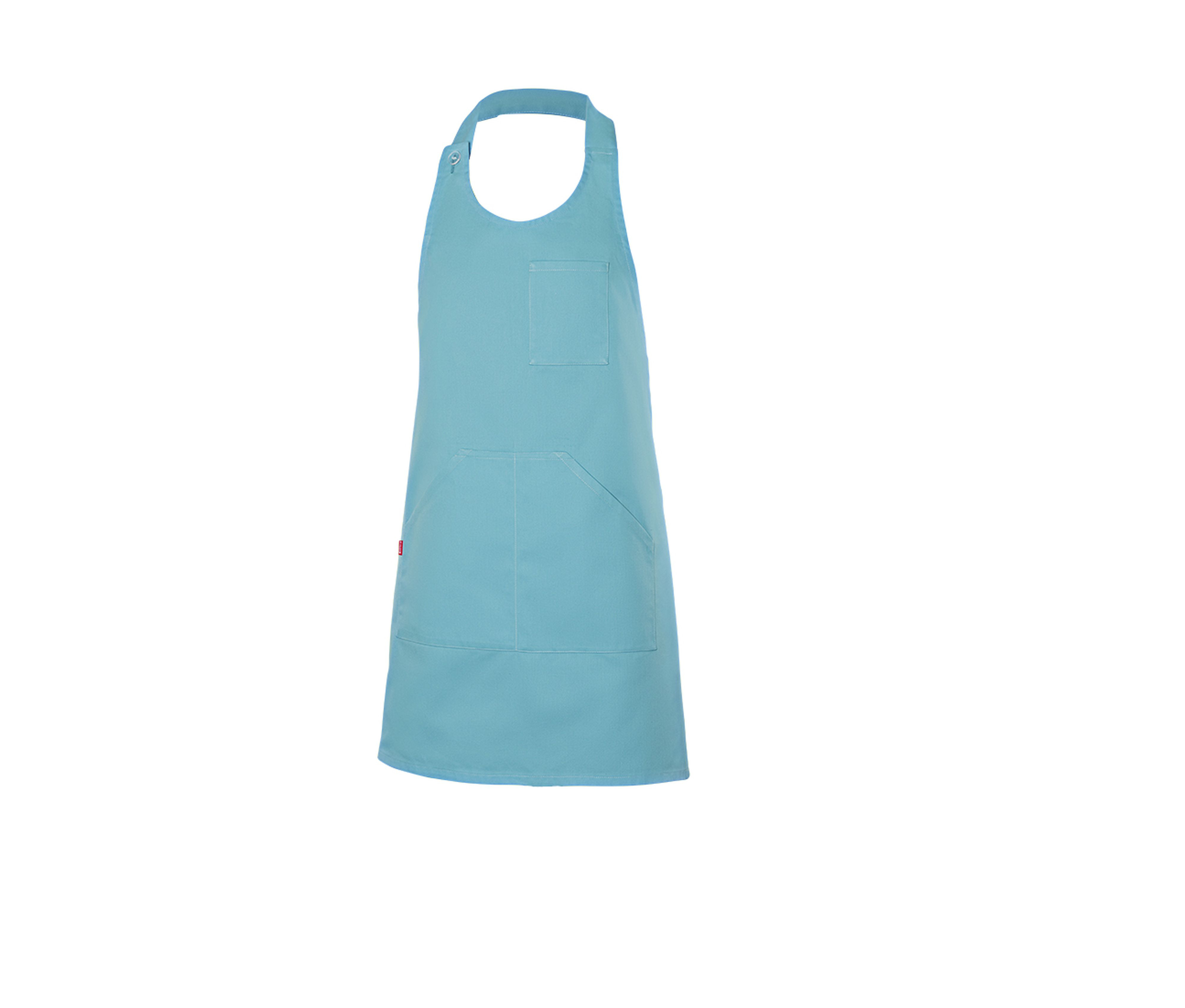SHORT BUTTONED BIB APRON