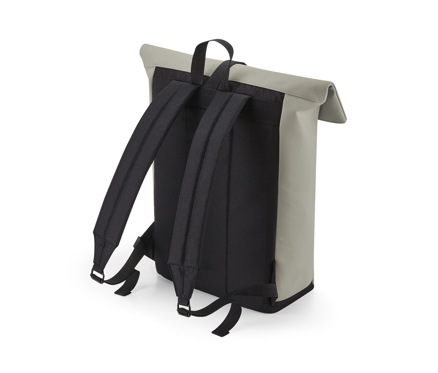 MATTE PU ROLL-TOP BACKPACK