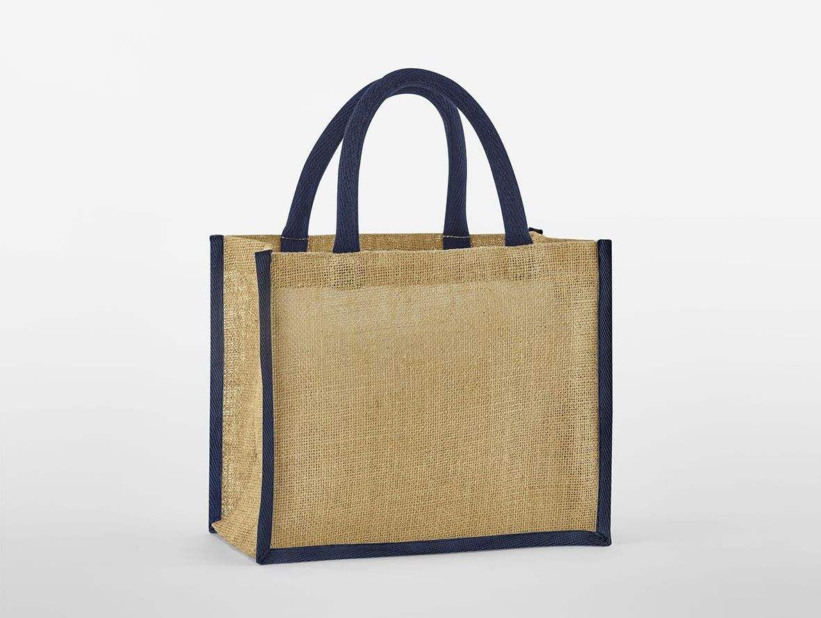 NATURAL STARCHED JUTE MIDI TOTE