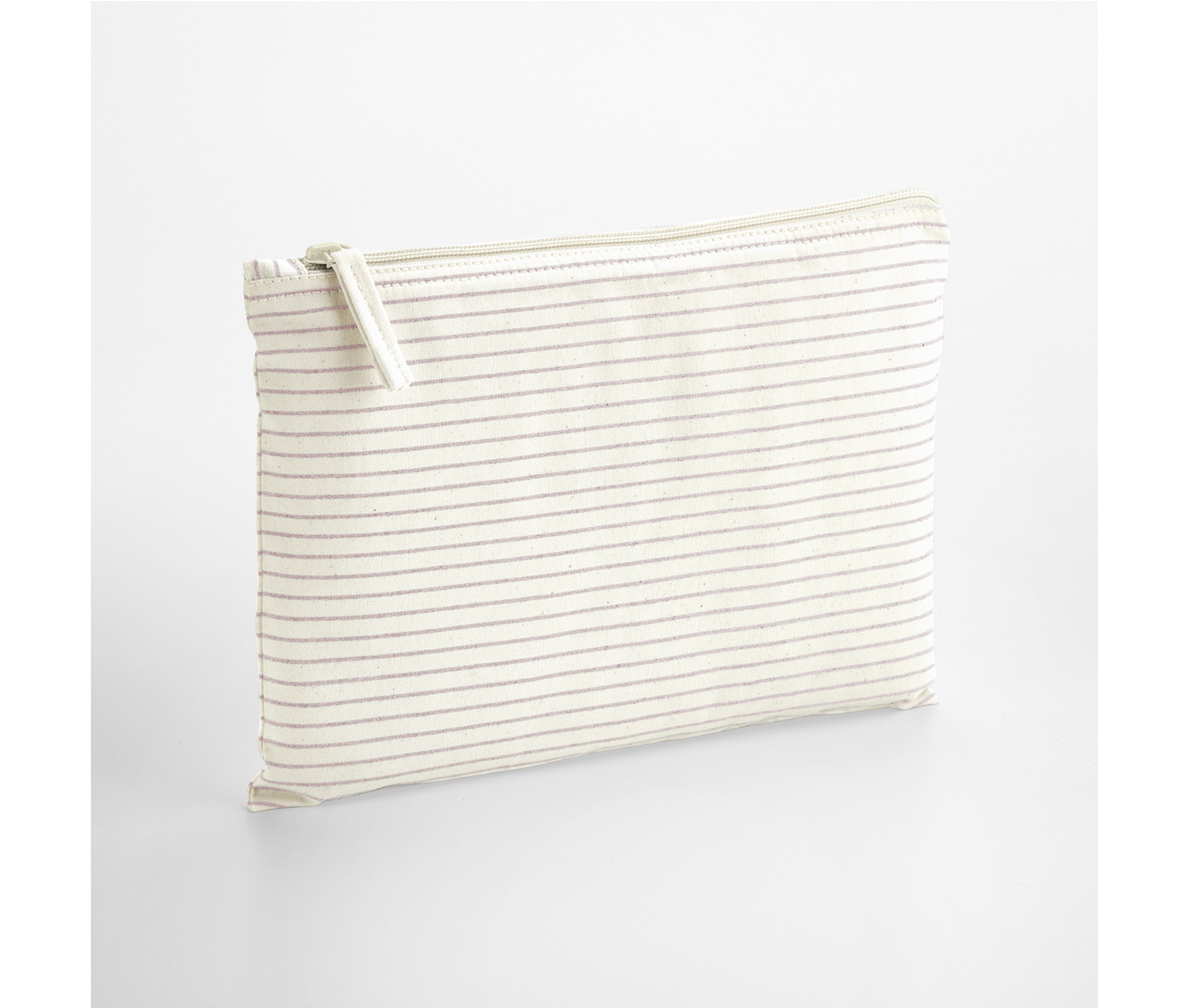 STRIPED ORGANIC COTTON ACCESSORY POUCH