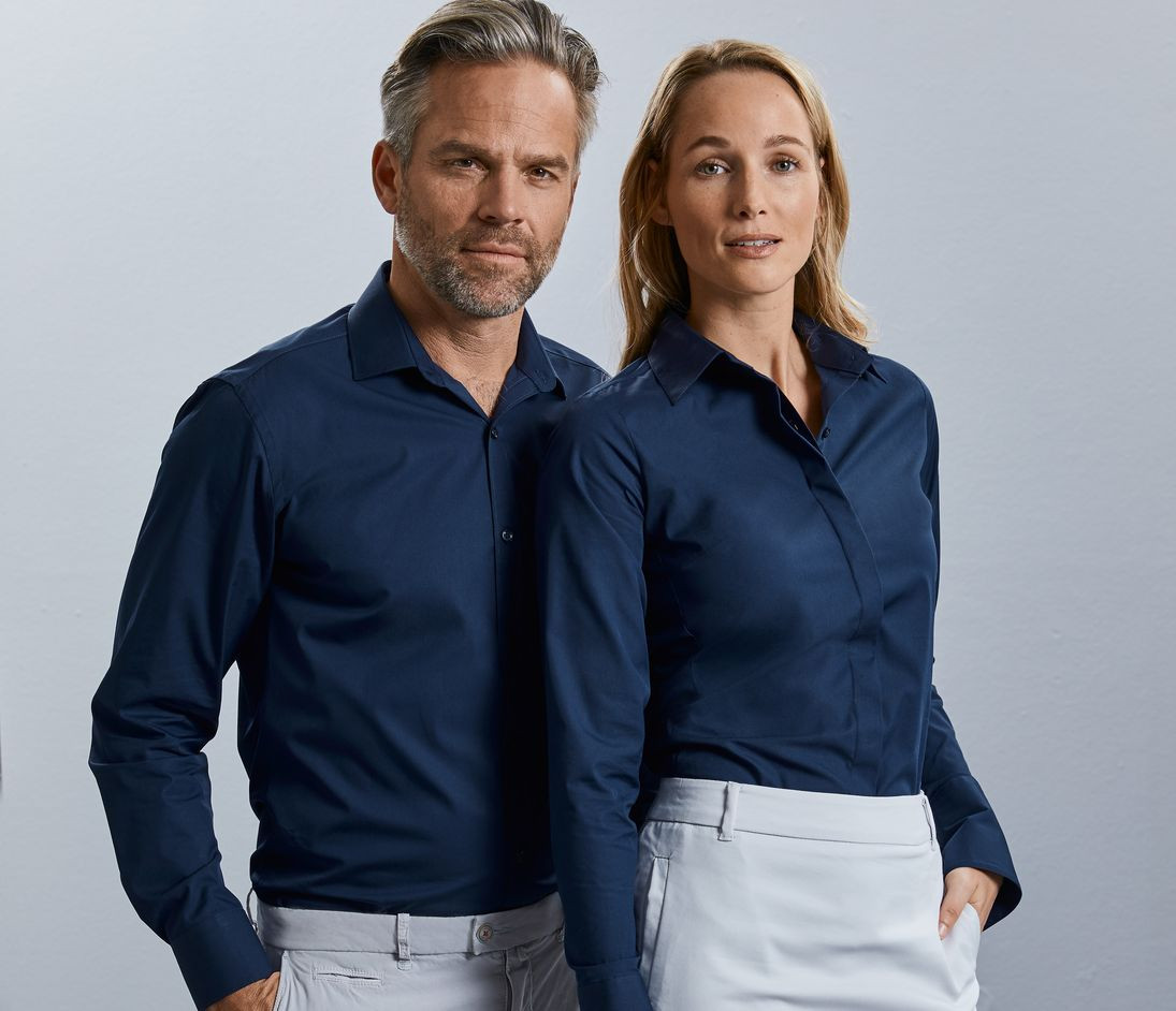 LADIES' LONG SLEEVE FITTED ULTIMATE STRETCH SHIRT