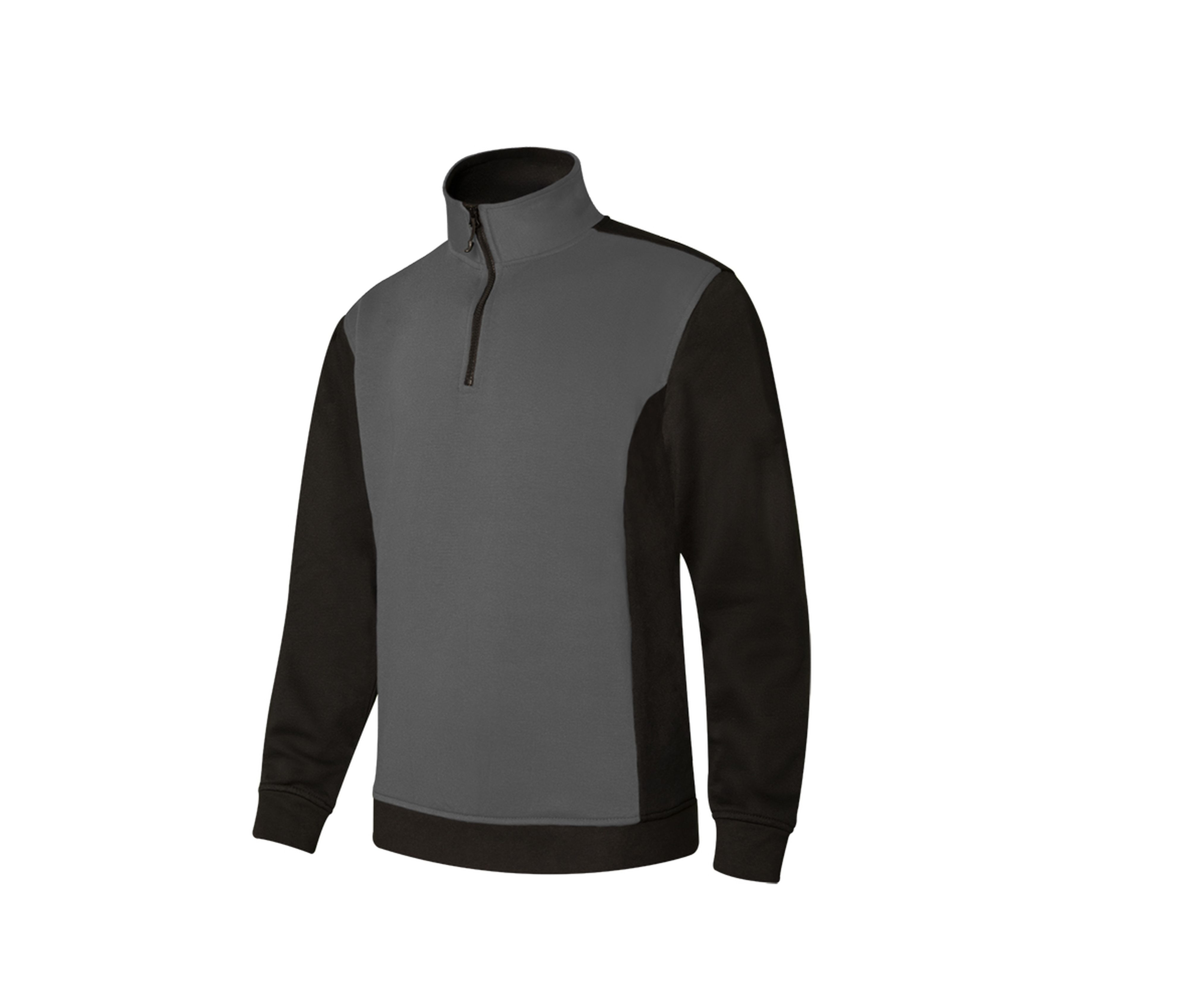 TWO-TONE HALF ZIP SWEATSHIRT