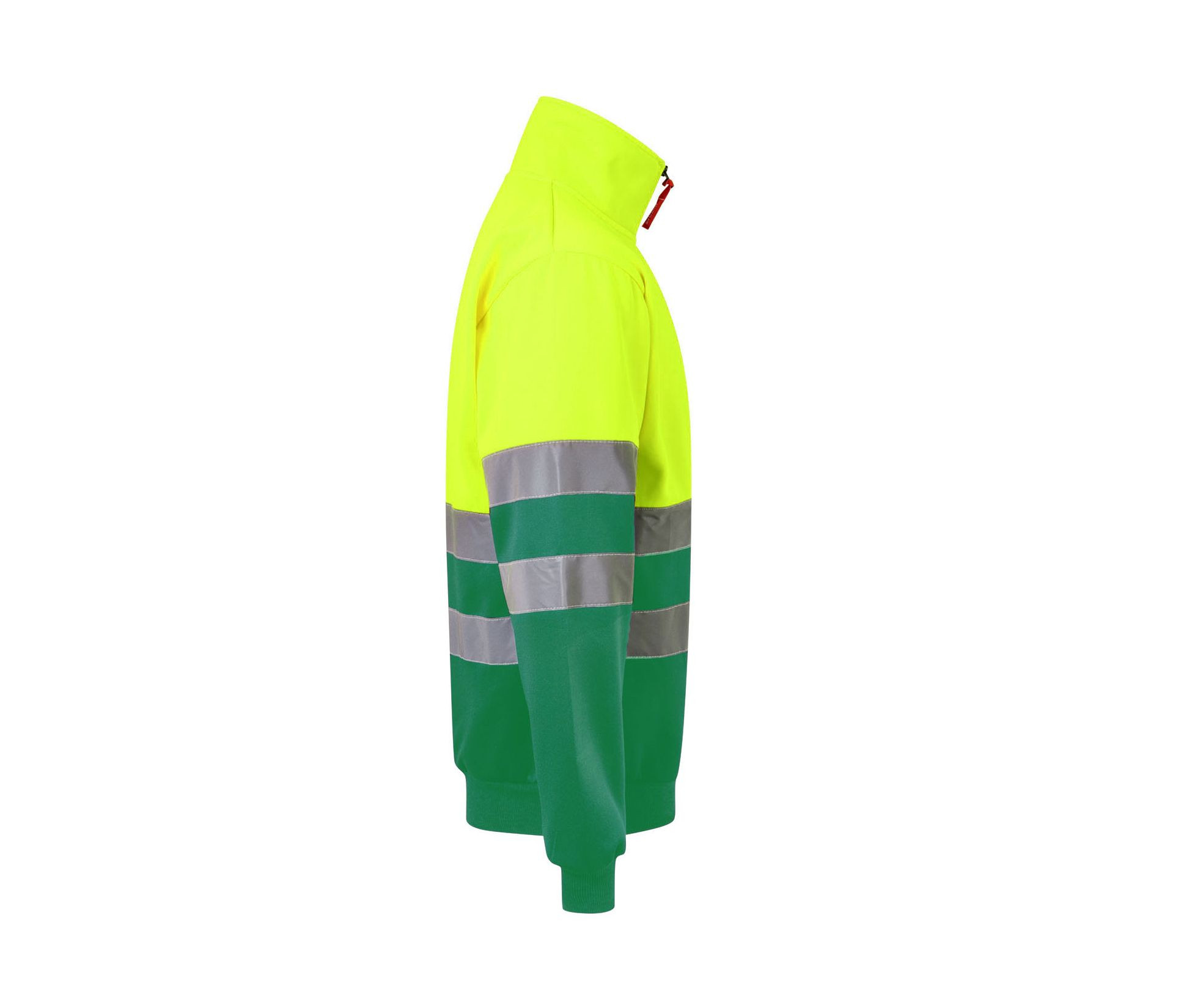 TWO-TONE HIGH VISIBILITY ZIP SWEATSHIRT