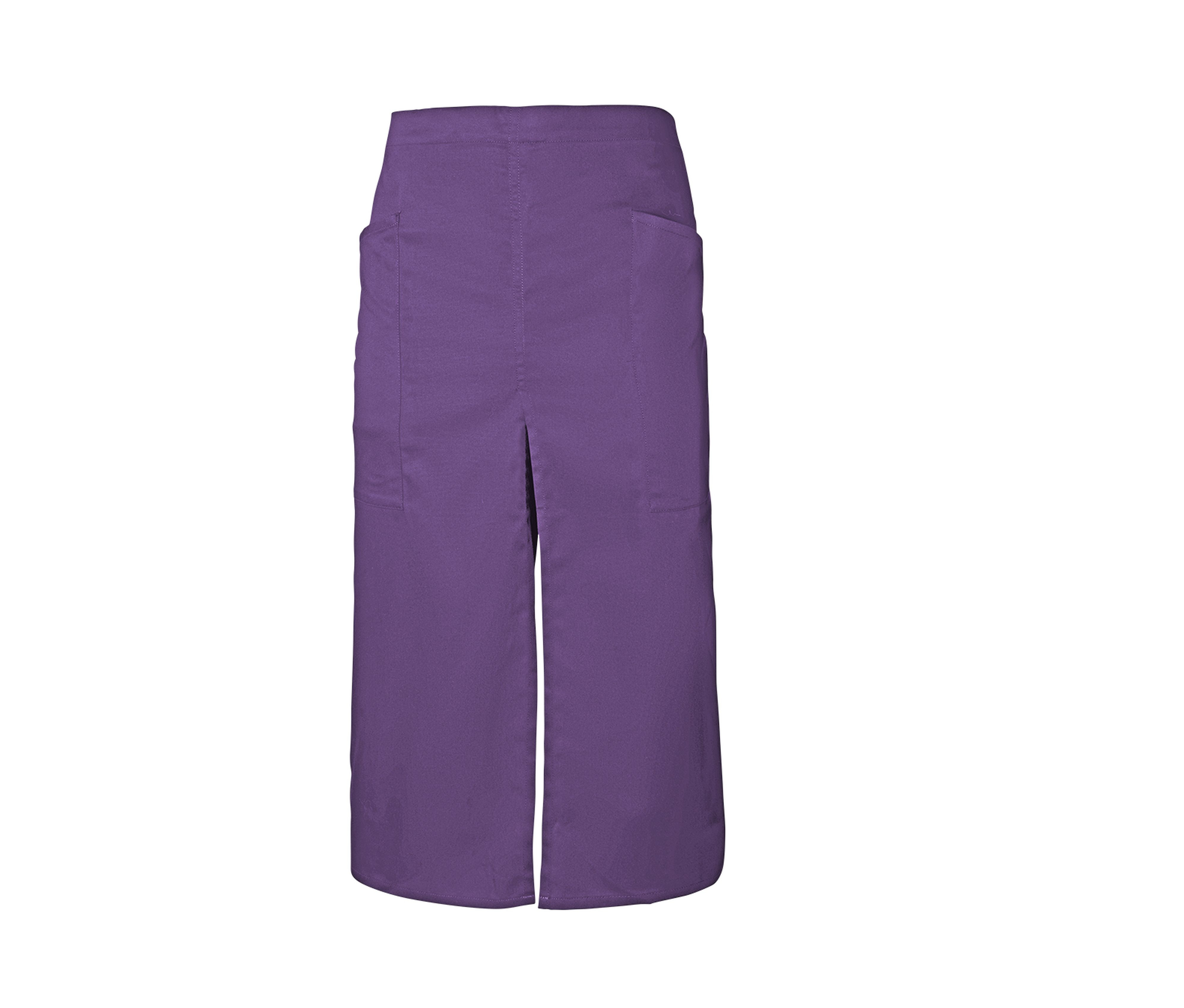 Lange Schürze mit Schlitz und Taschen