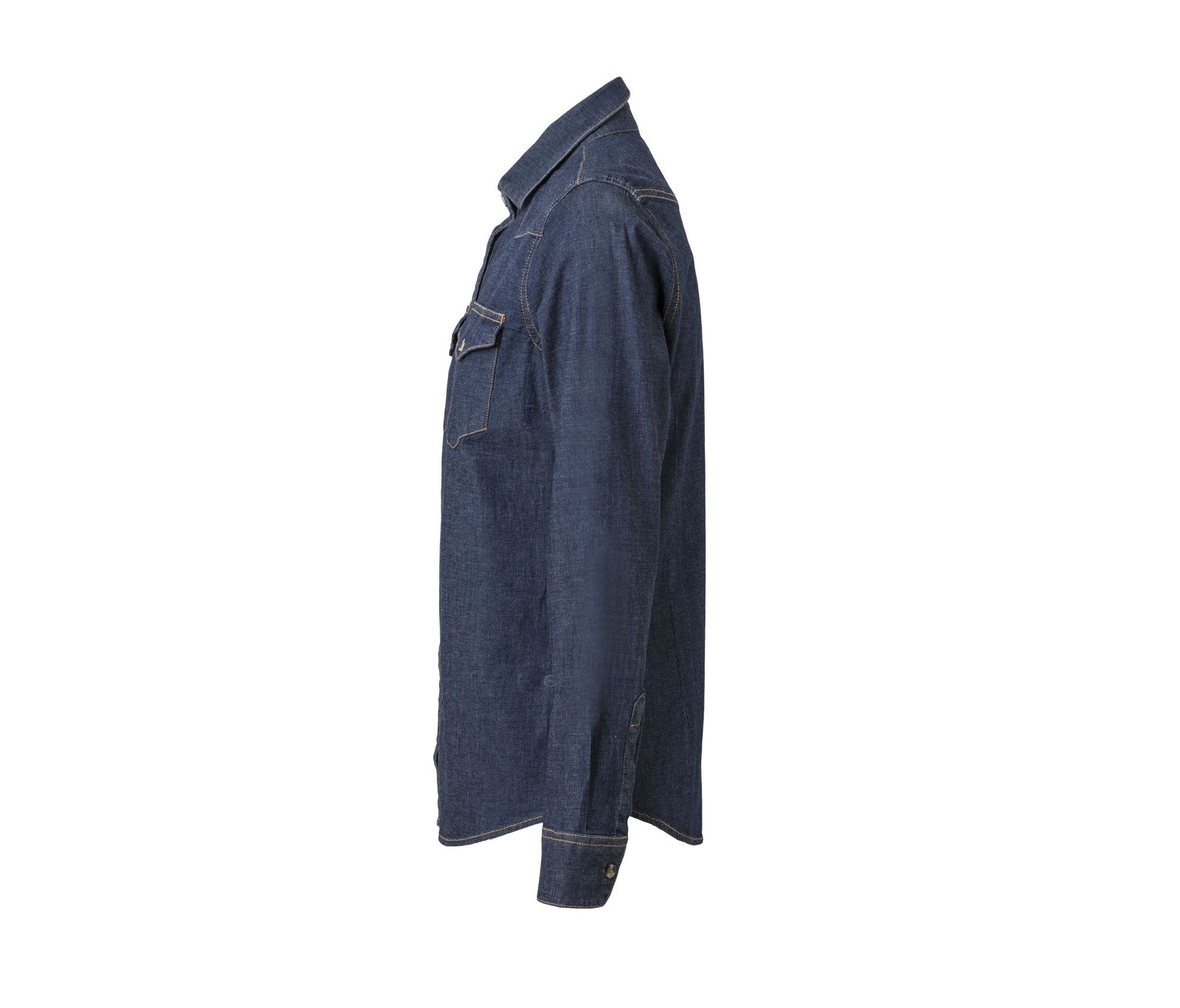 WOMEN'S LONG-SLEEVE STRETCH DENIM SHIRT