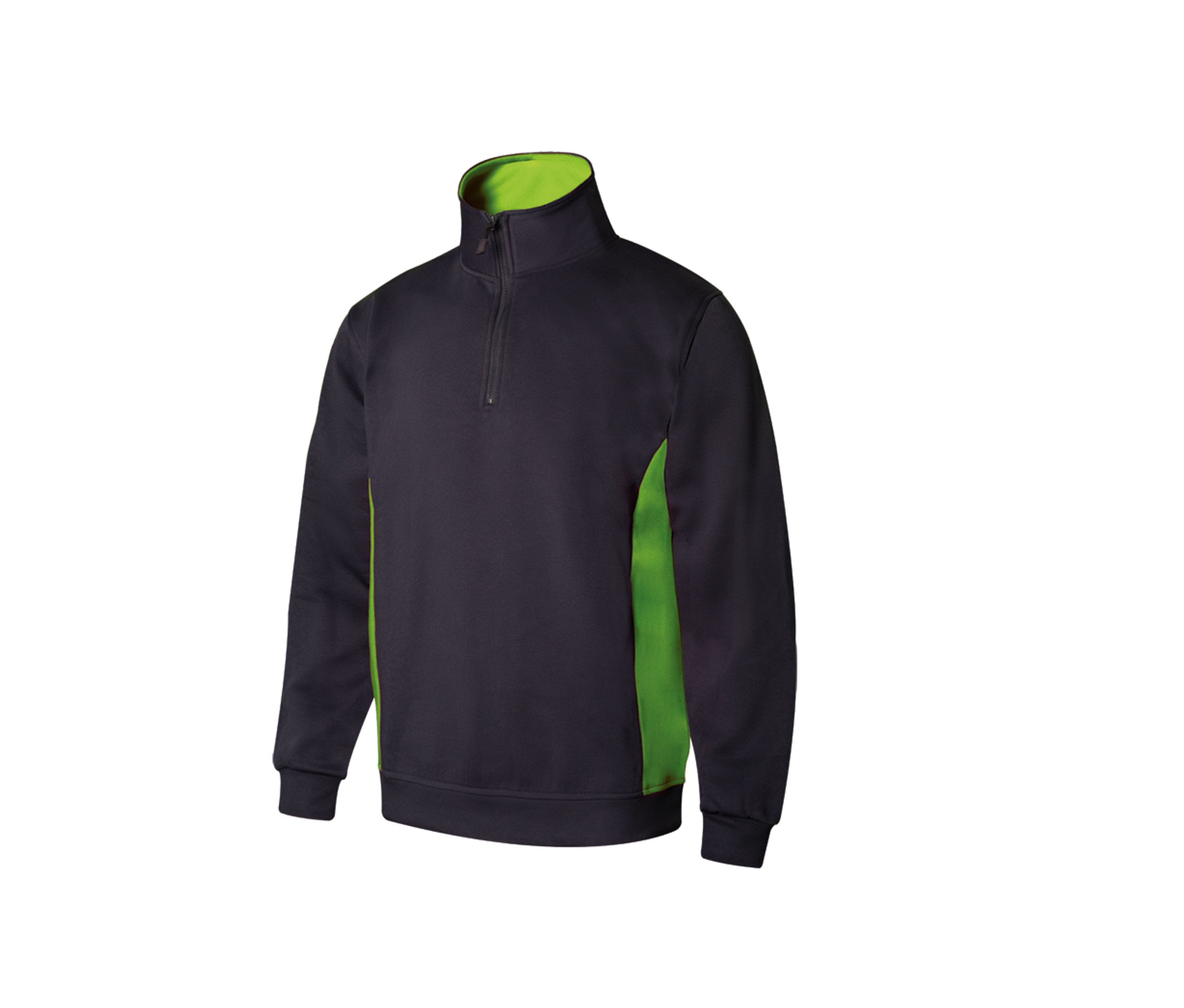 TWO-TONE HALF-ZIP SWEATSHIRT