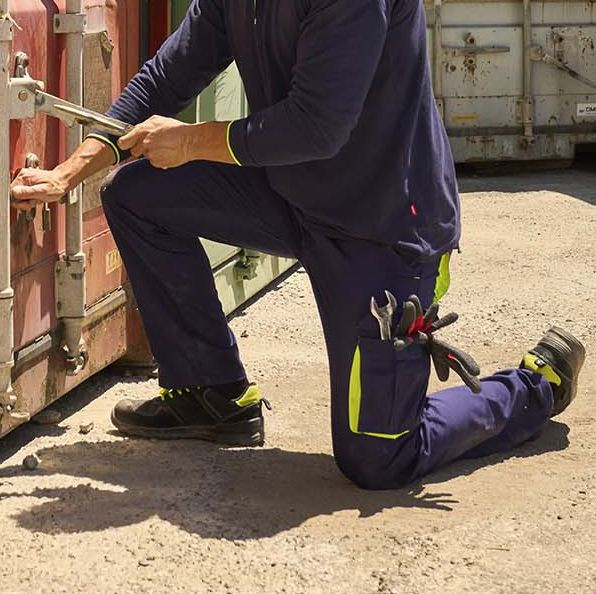 TWO-TONE STRETCH TROUSERS