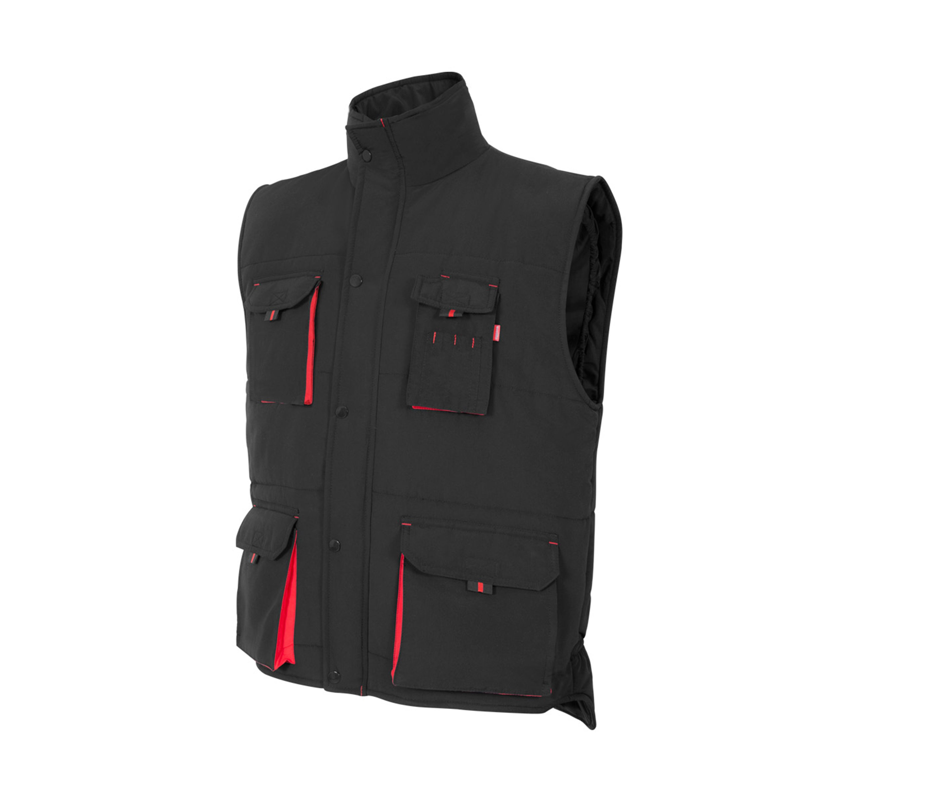 TWO-TONE MULTI-POCKET PADDED VEST
