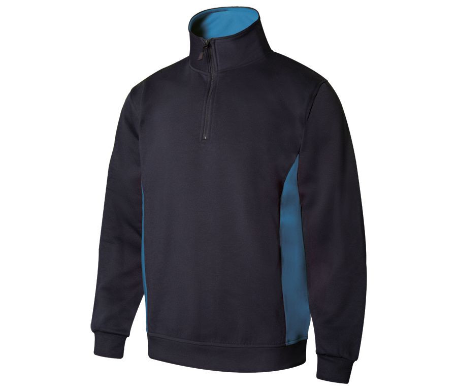 TWO-TONE HALF-ZIP SWEATSHIRT