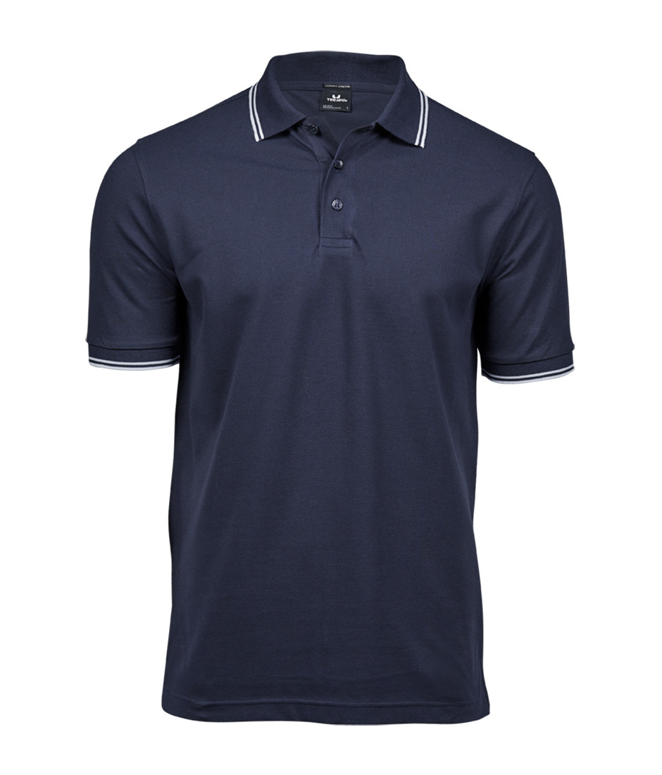 LUXURY STRIPE STRETCH POLO
