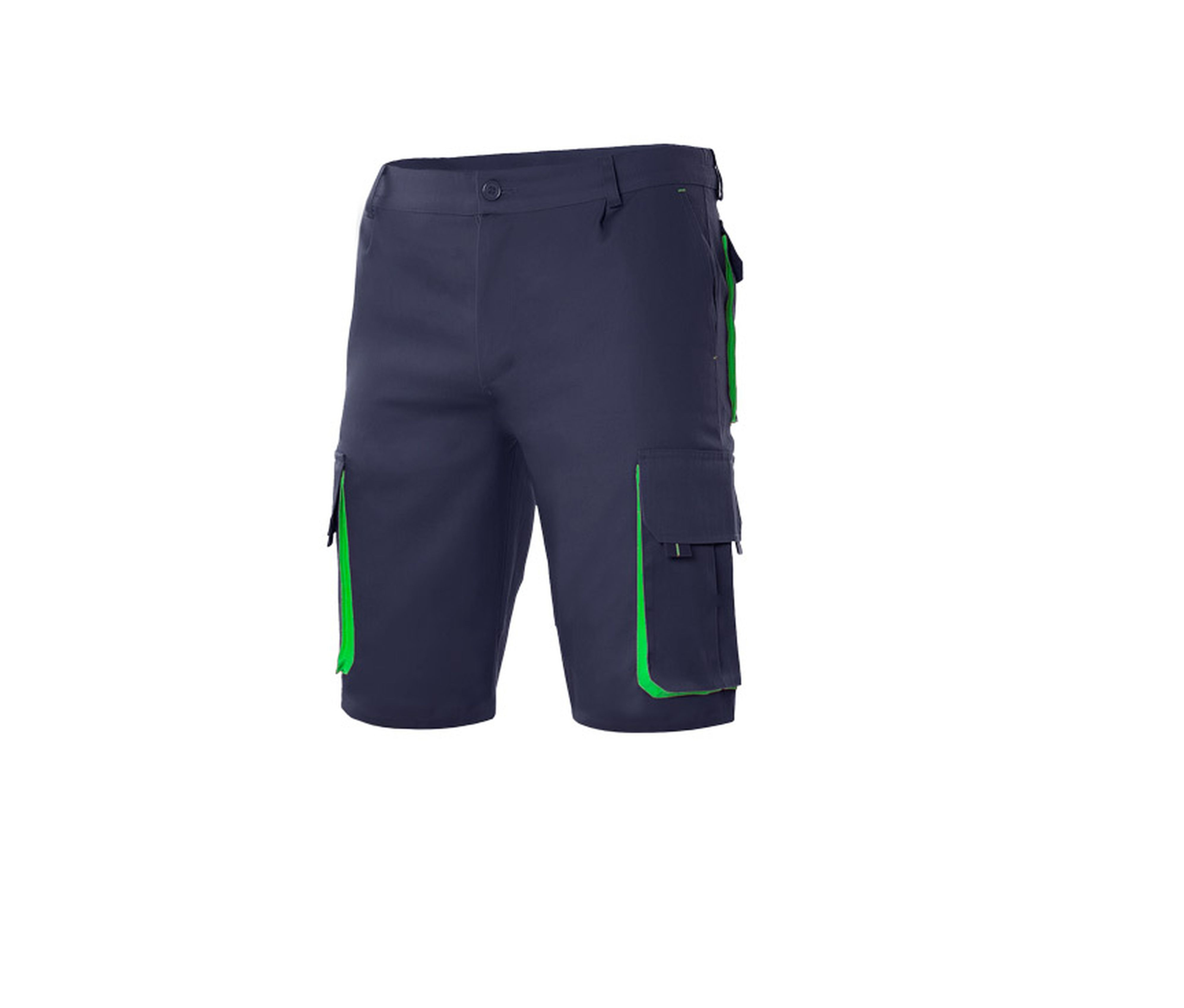 TWO-TONE MULTI-POCKET BERMUDA SHORTS