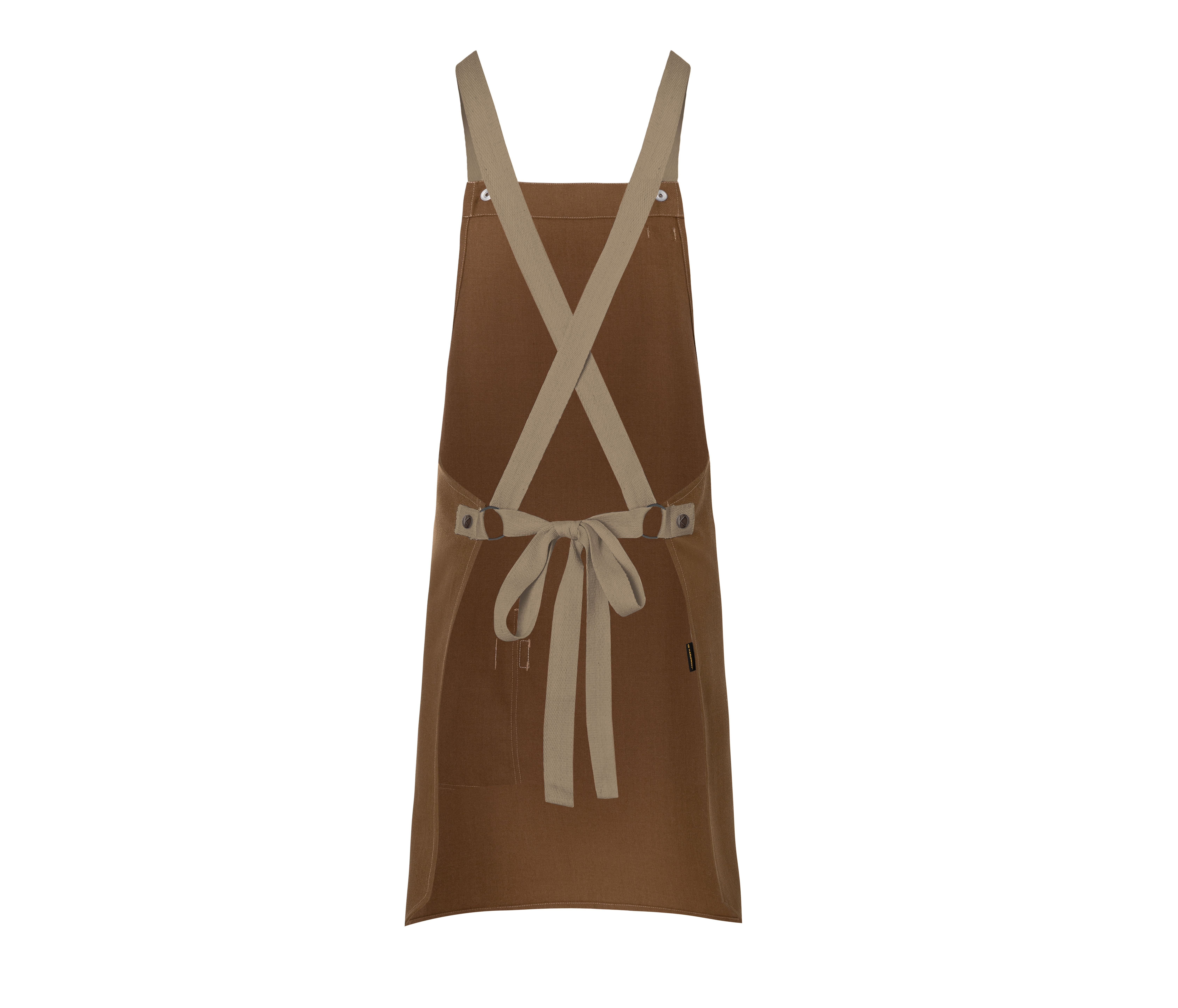 Bib Apron Urban-Look with Cross Straps and Pocket