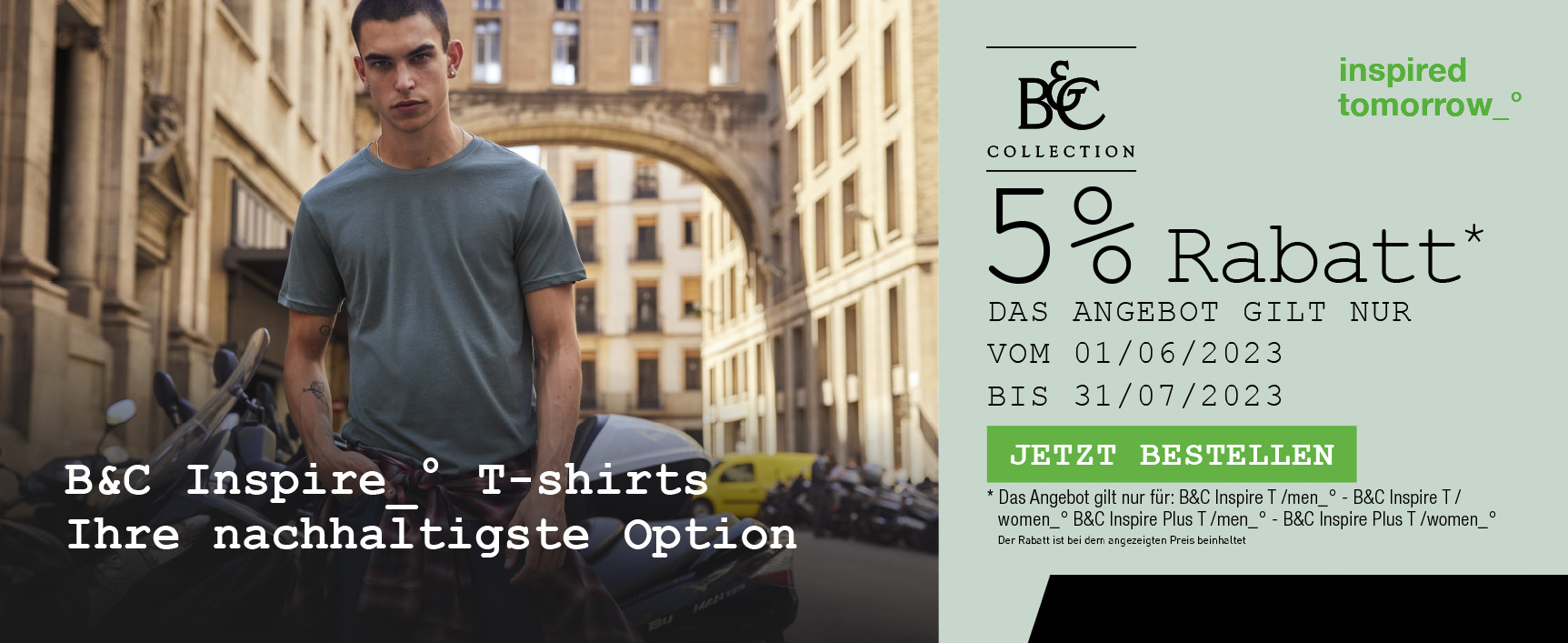 Promo B&C Inspire t-shirts