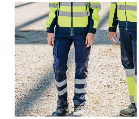 MULTI-POCKET STRETCH TROUSERS WITH REFLECTIVE TAPE