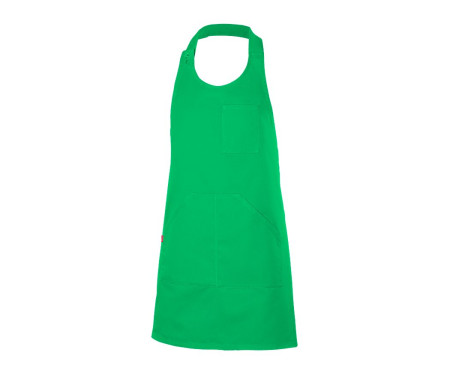 SHORT BUTTONED BIB APRON