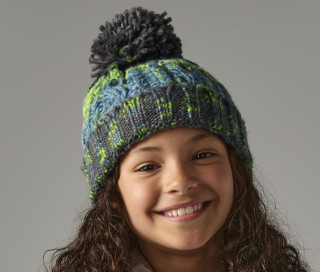 JUNIOR CORKSCREW POM POM BEANIE