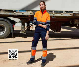 TWO-TONE HIGH VISIBILITY ZIP SWEATSHIRT