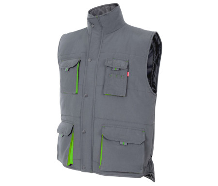 TWO-TONE MULTI-POCKET PADDED VEST
