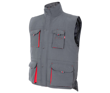 TWO-TONE MULTI-POCKET PADDED VEST