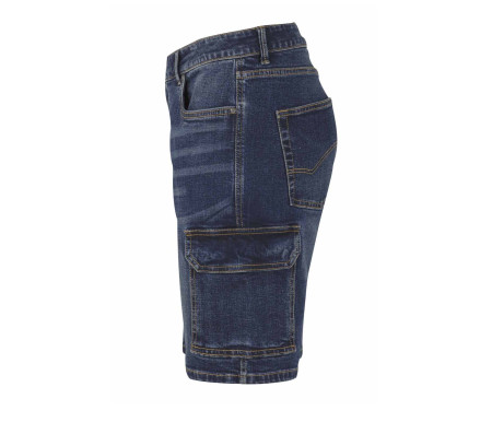 MULTI-POCKET STRETCH DENIM BERMUDA SHORTS