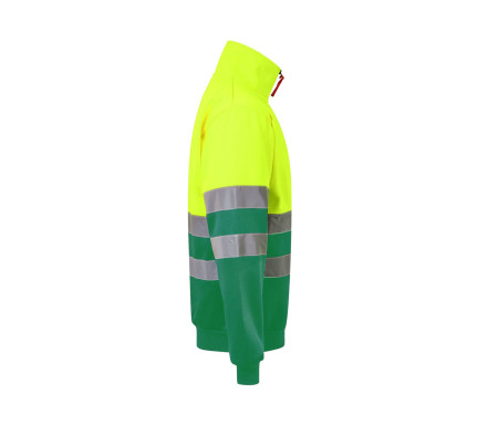 TWO-TONE HIGH VISIBILITY ZIP SWEATSHIRT